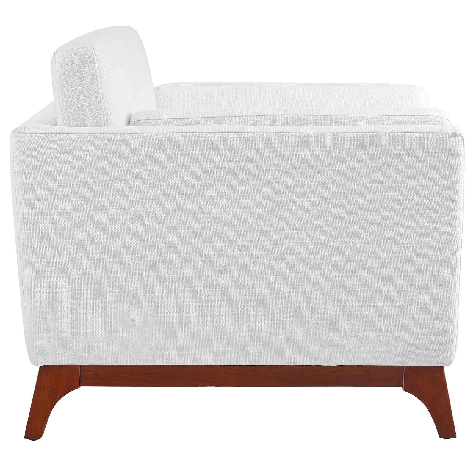 Modway Accent Chairs - Chance Upholstered Fabric Armchair White