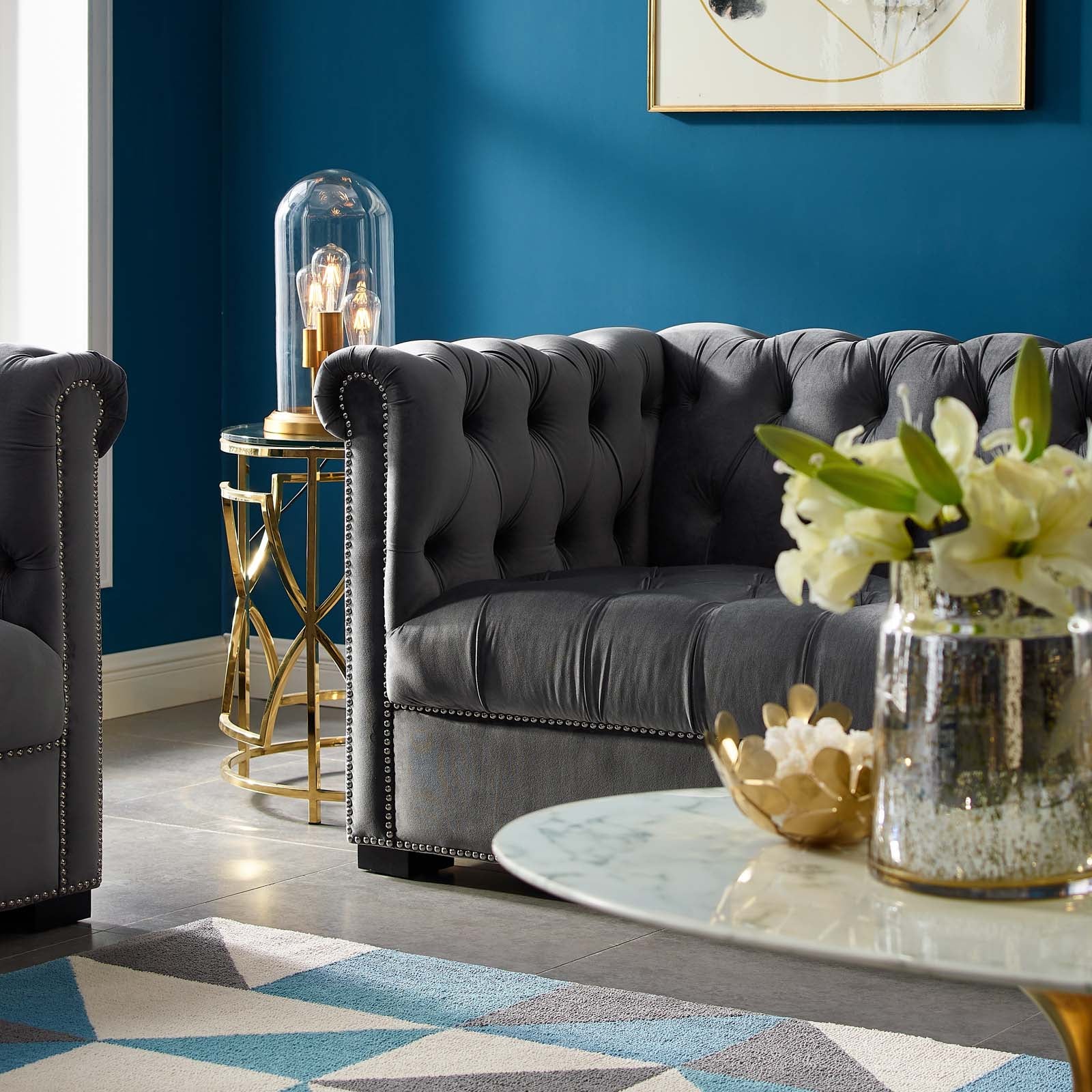 Modway Sofas & Couches - Heritage Performance Velvet Sofa Gray
