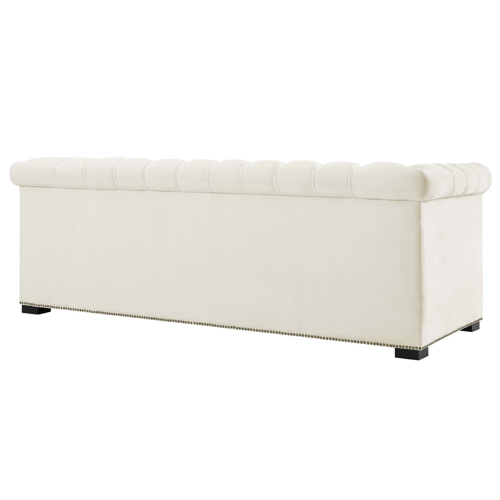 Modway Sofas & Couches - Heritage Performance Velvet Sofa Ivory