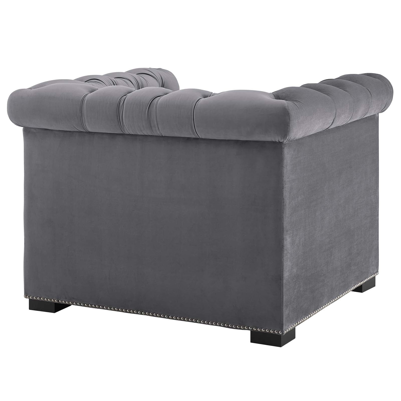 Modway Accent Chairs - Heritage Performance Velvet Armchair Gray