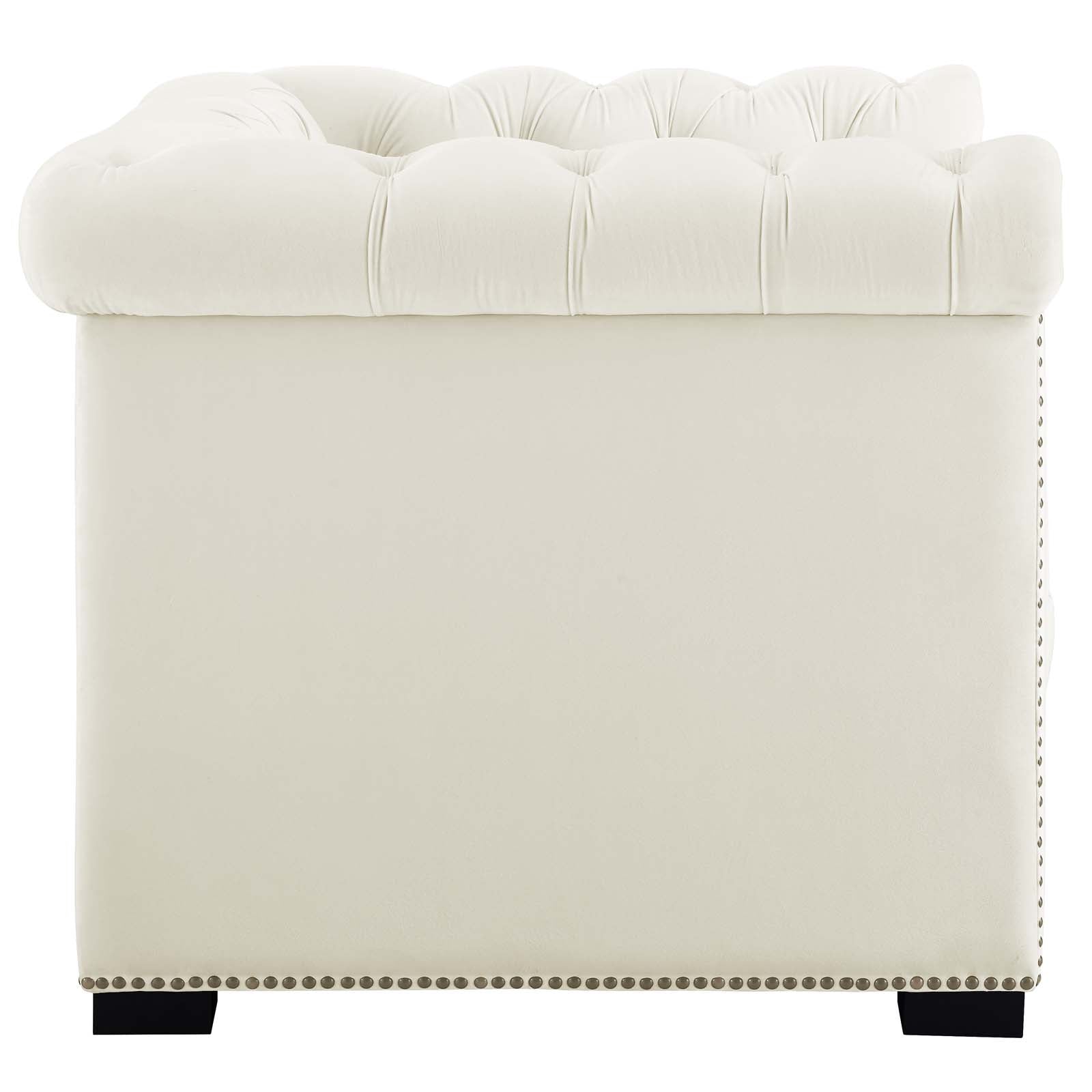 Modway Accent Chairs - Heritage Performance Velvet Armchair Ivory