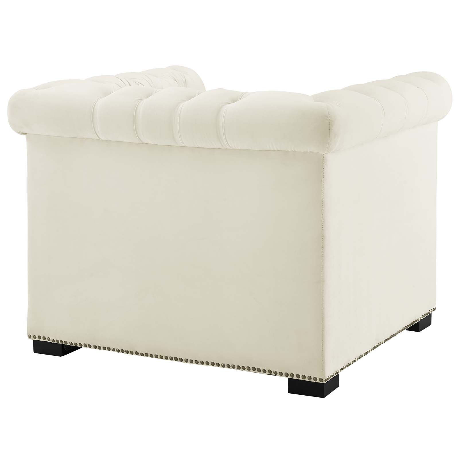 Modway Accent Chairs - Heritage Performance Velvet Armchair Ivory
