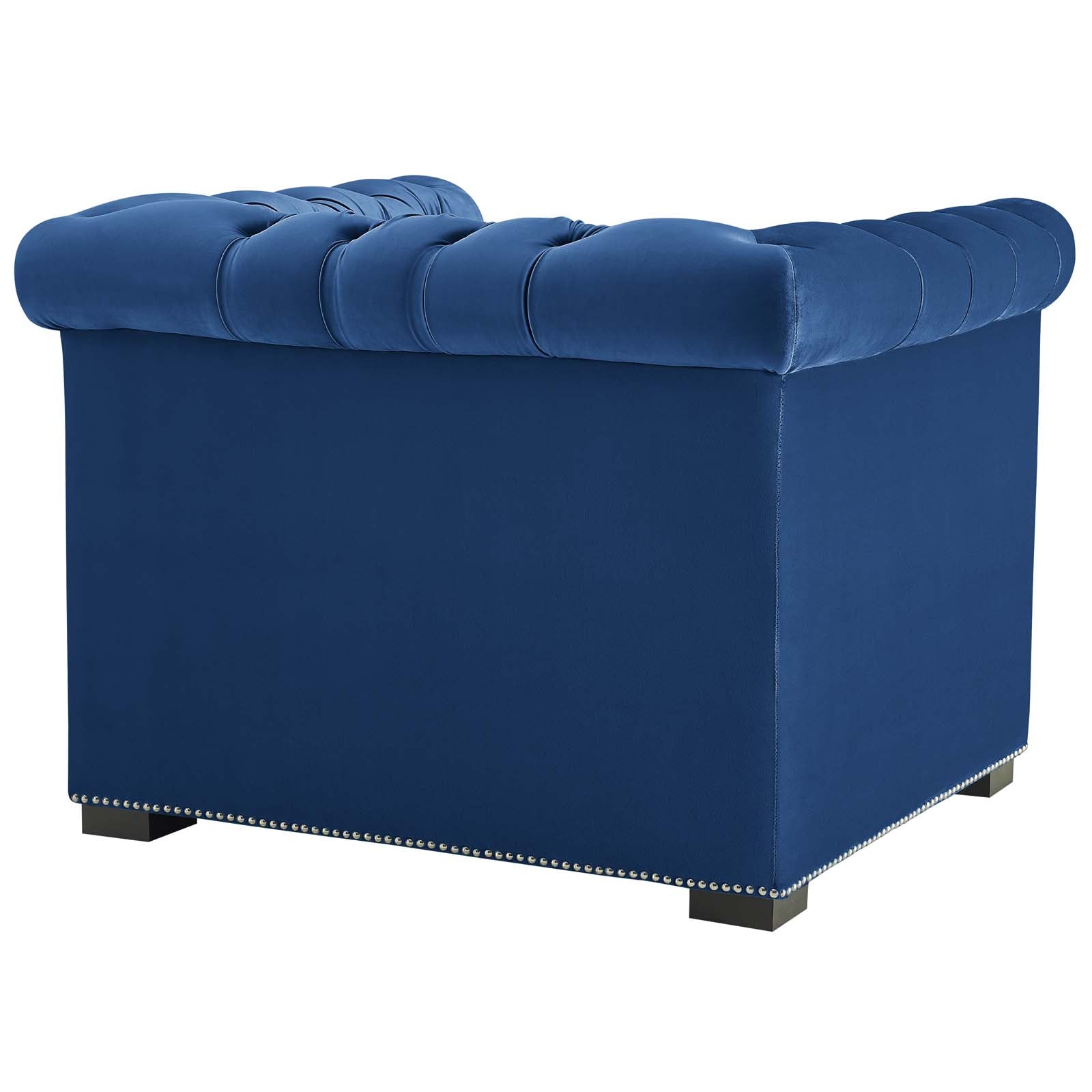Modway Accent Chairs - Heritage Performance Velvet Armchair Midnight Blue