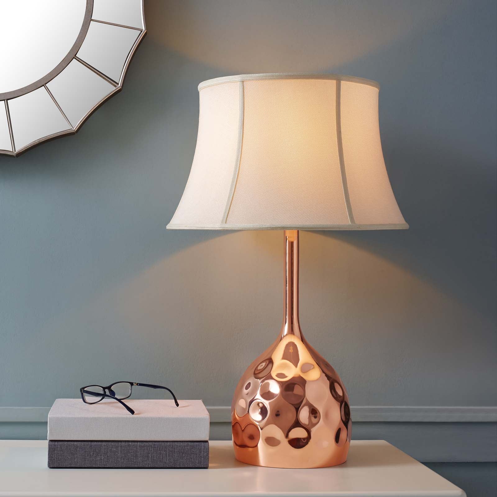 Modway Table Lamps - Dimple Table Lamp Rose Gold