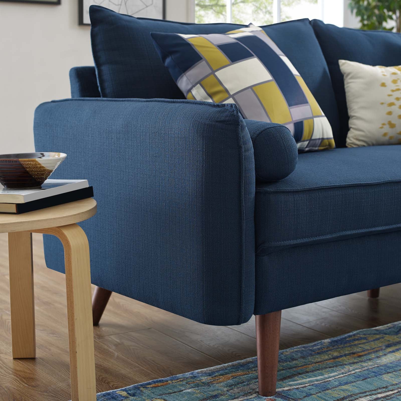 Modway Loveseats - Revive Upholstered Fabric Loveseat Azure