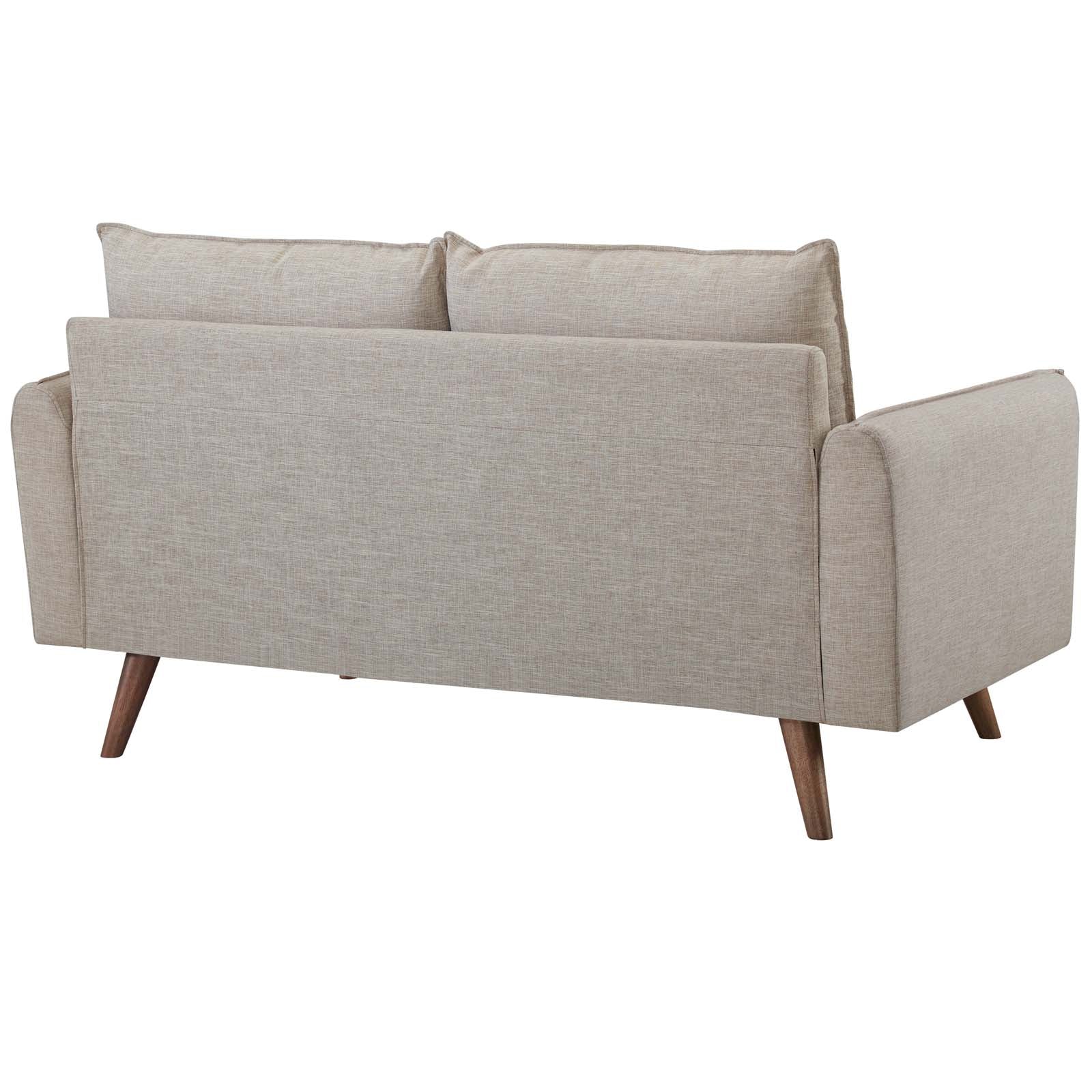 Modway Loveseats - Revive Upholstered Fabric Loveseat Beige