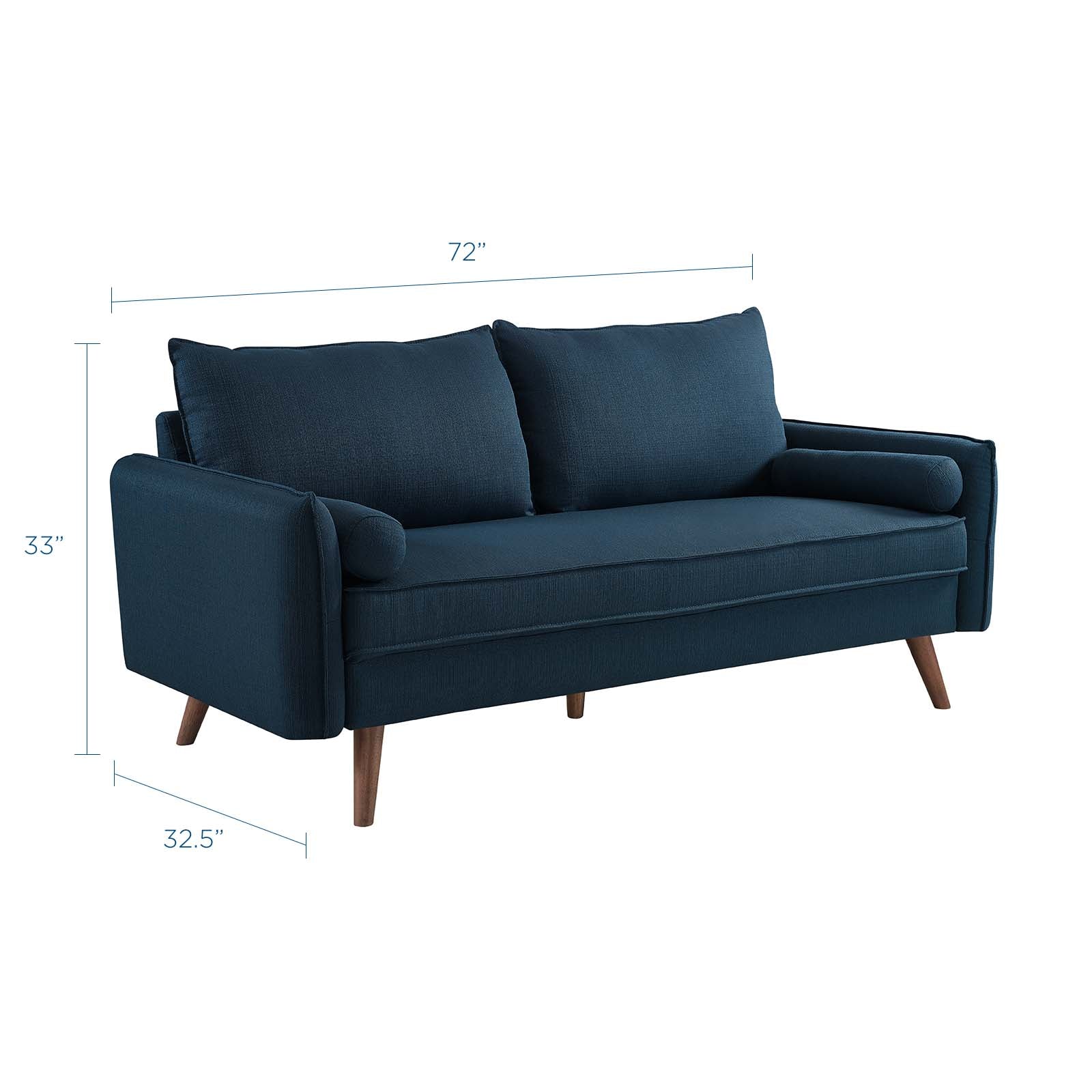 Modway Sofas & Couches - Revive Upholstered Fabric Sofa Azure