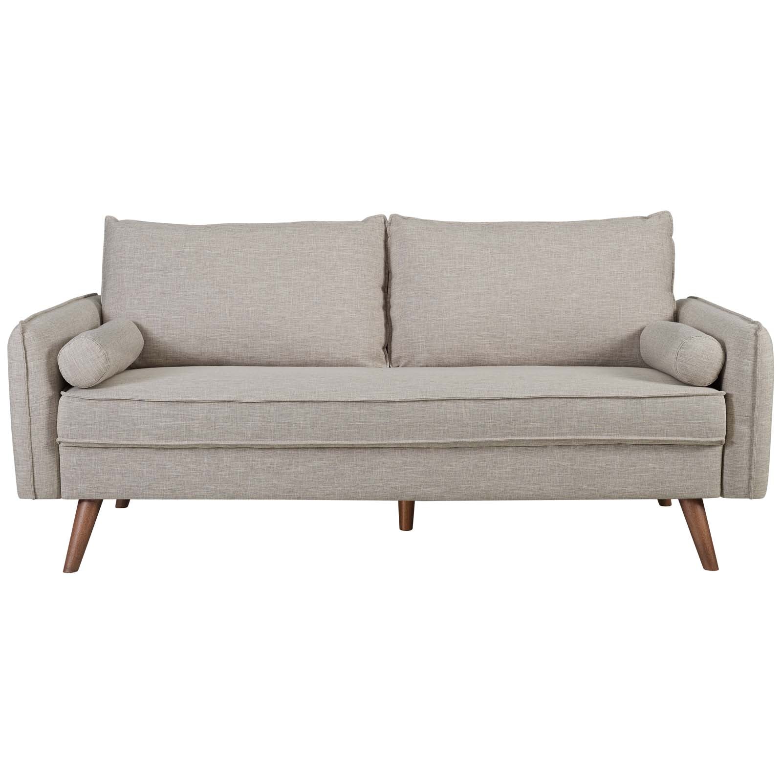 Modway Sofas & Couches - Revive Upholstered Fabric Sofa Beige
