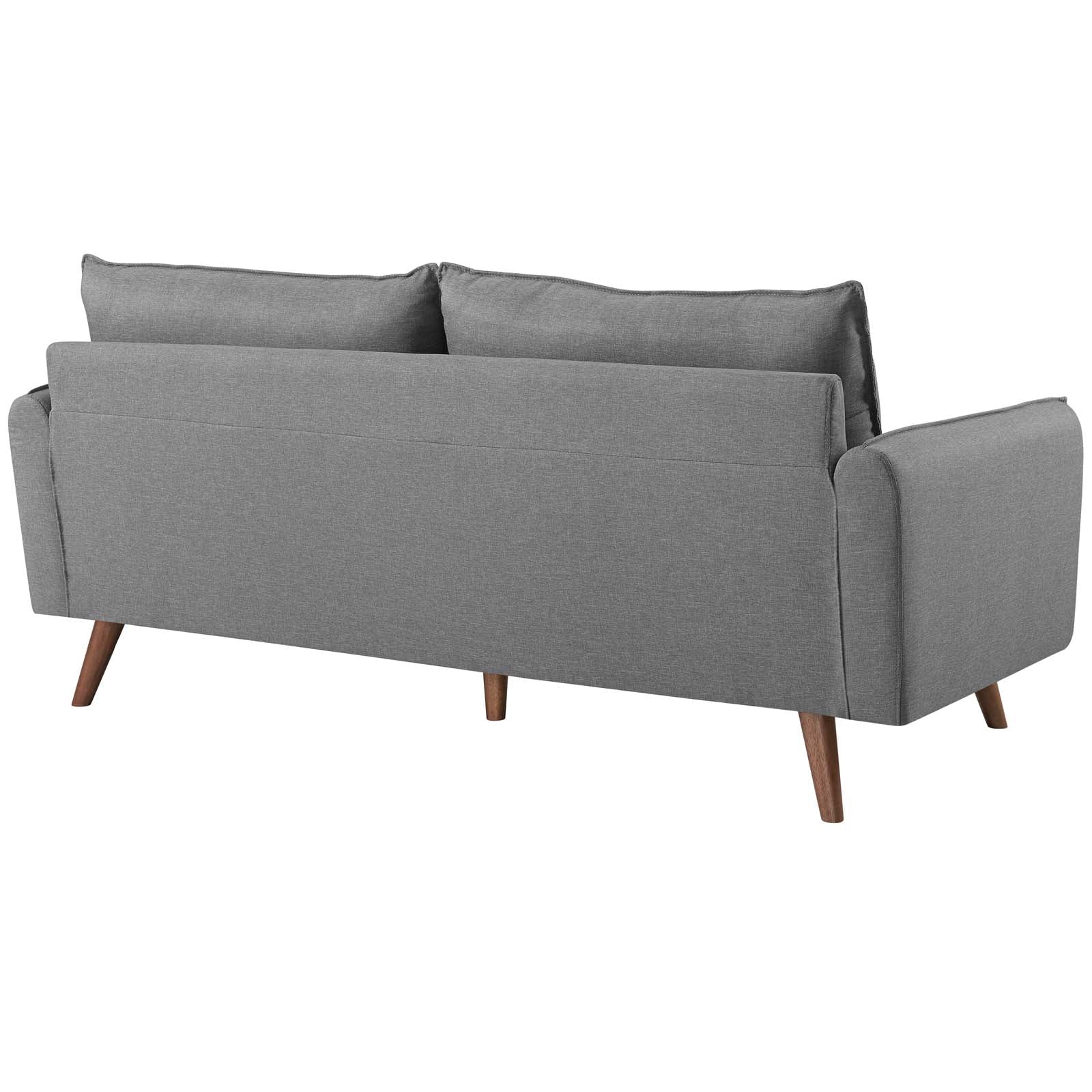 Modway Sofas & Couches - Revive Upholstered Fabric Sofa Light Gray