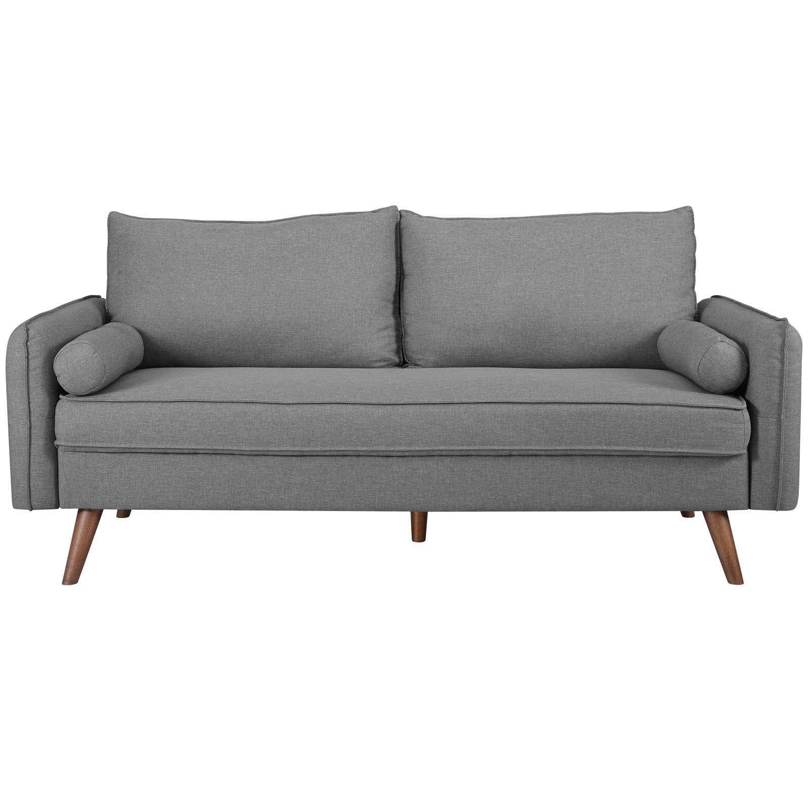 Modway Sofas & Couches - Revive Upholstered Fabric Sofa Light Gray