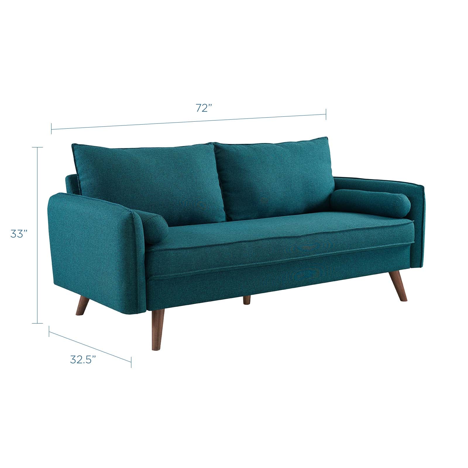Modway Sofas & Couches - Revive Upholstered Fabric Sofa Teal