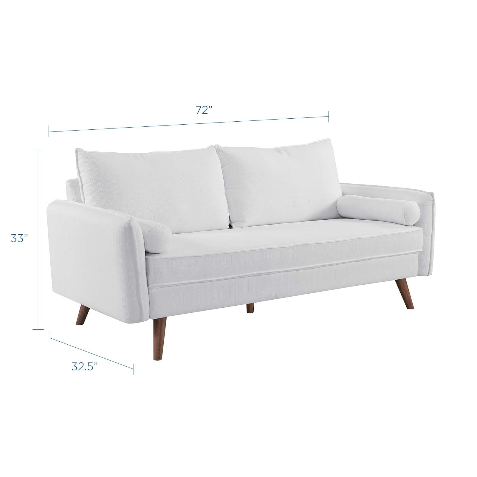 Modway Sofas & Couches - Revive Upholstered Fabric Sofa White