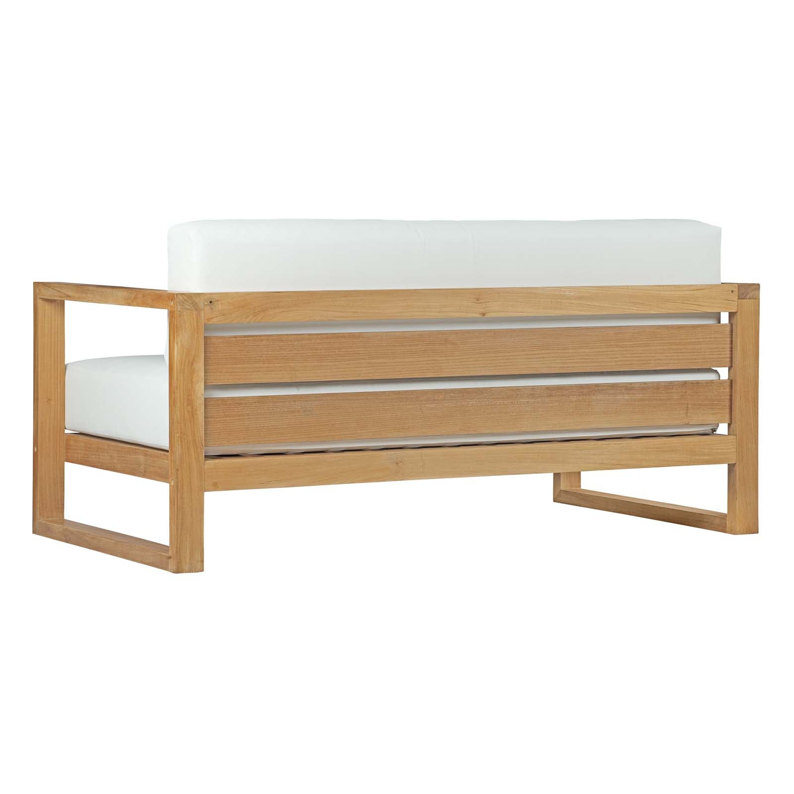 Modway Outdoor Conversation Sets - Upland 6 Piece Outdoor Patio Teak Set Natural White