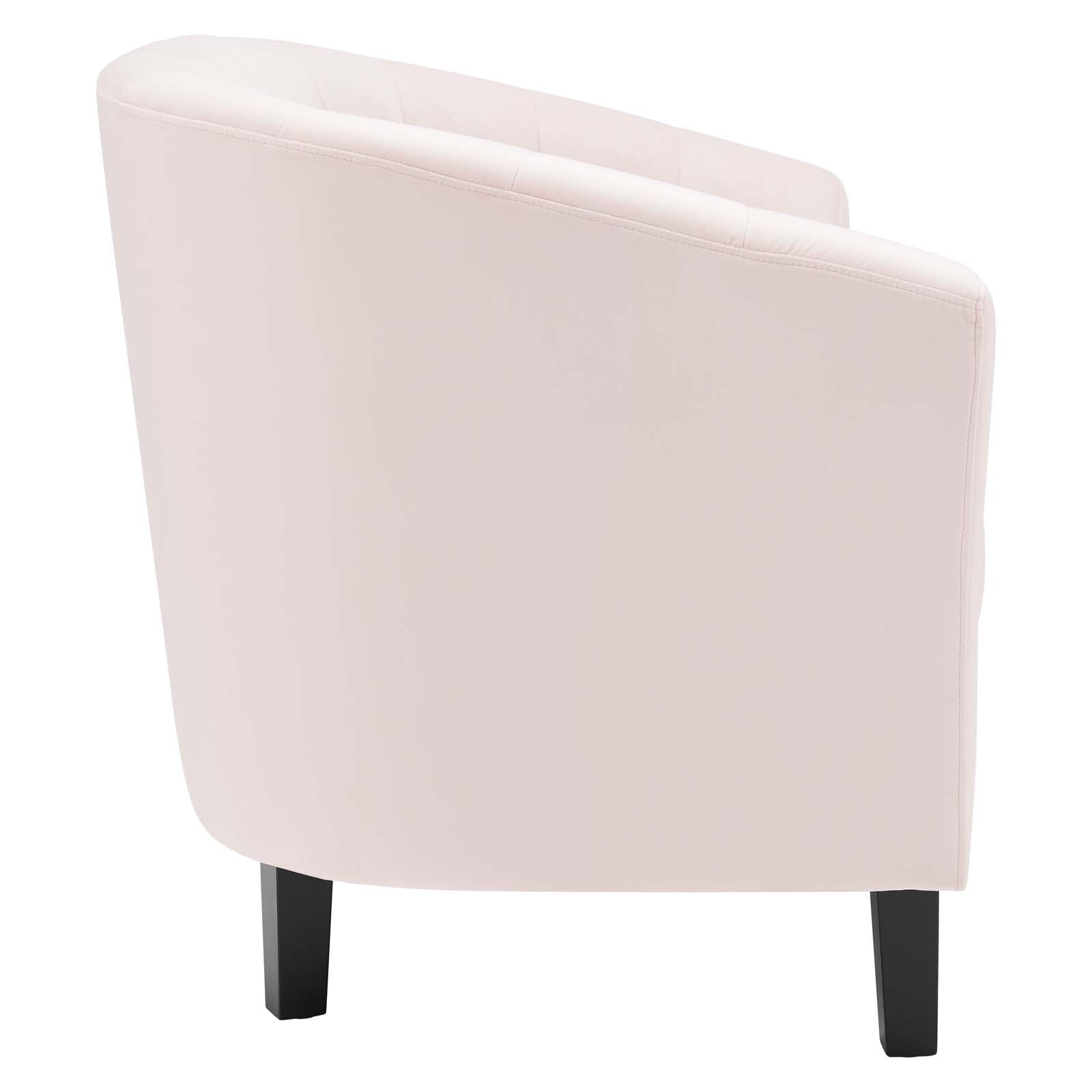 Modway Loveseats - Prospect Channel Tufted Performance Velvet Loveseat Pink