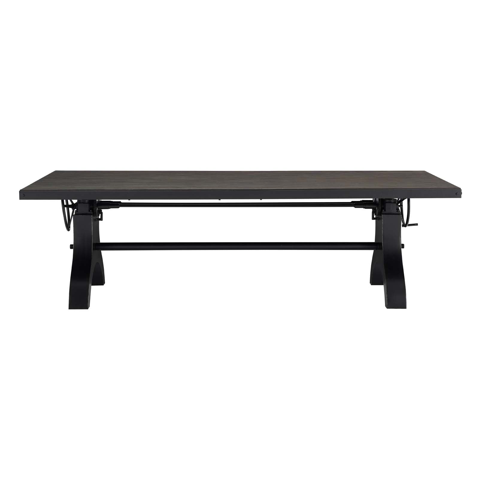 Modway Dining Tables - Genuine 96" Crank Height Adjustable Rectangle Dining and Conference Table Black