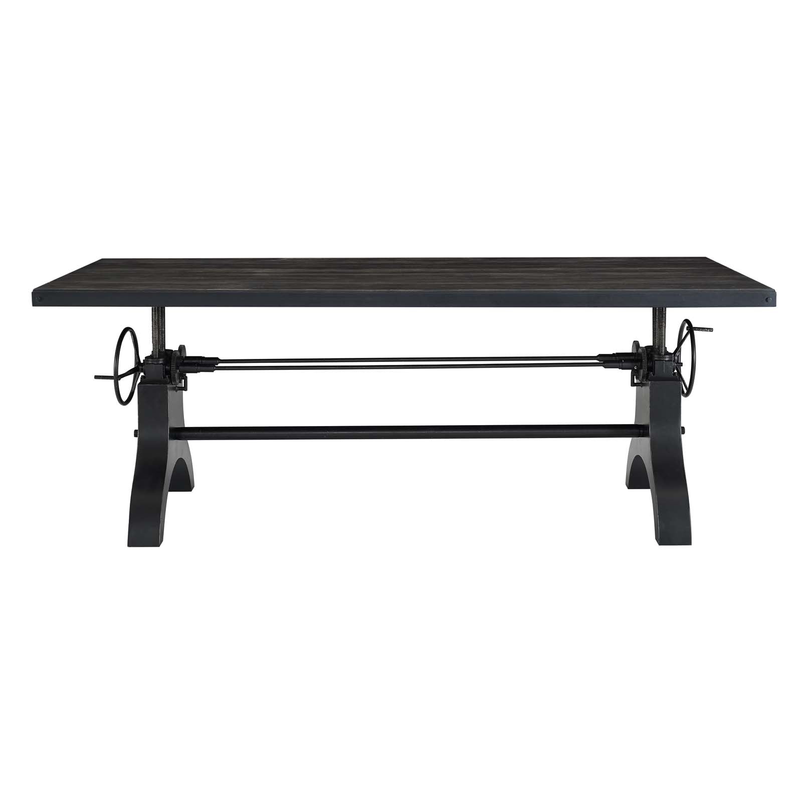 Modway Dining Tables - Genuine 96" Crank Height Adjustable Rectangle Dining and Conference Table Black