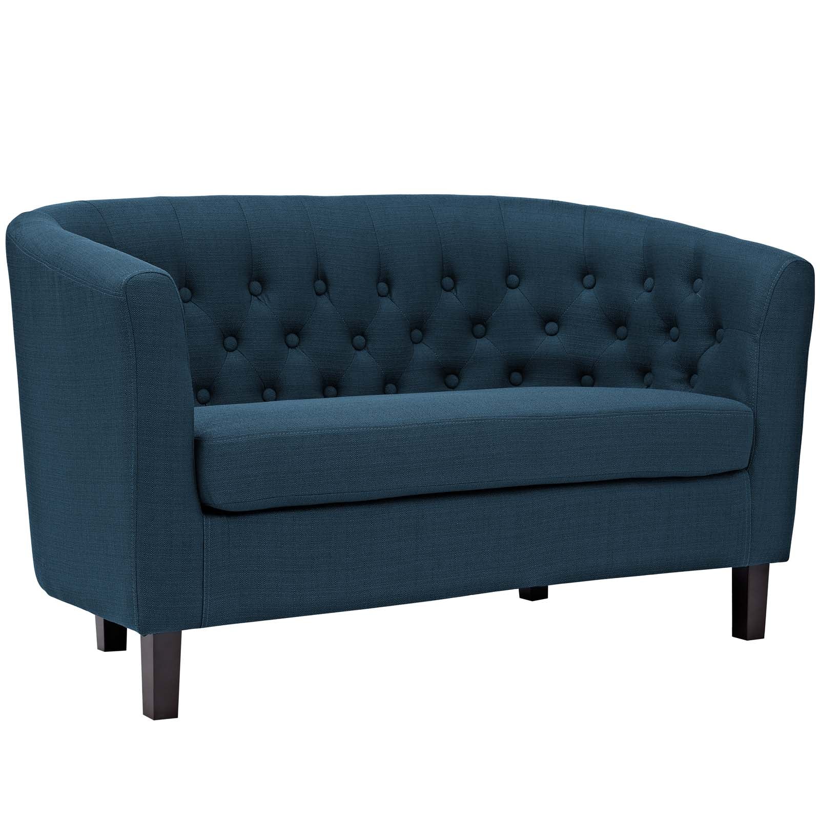 Modway Living Room Sets - Prospect 2 Piece Upholstered Fabric Loveseat and Armchair Set Azure