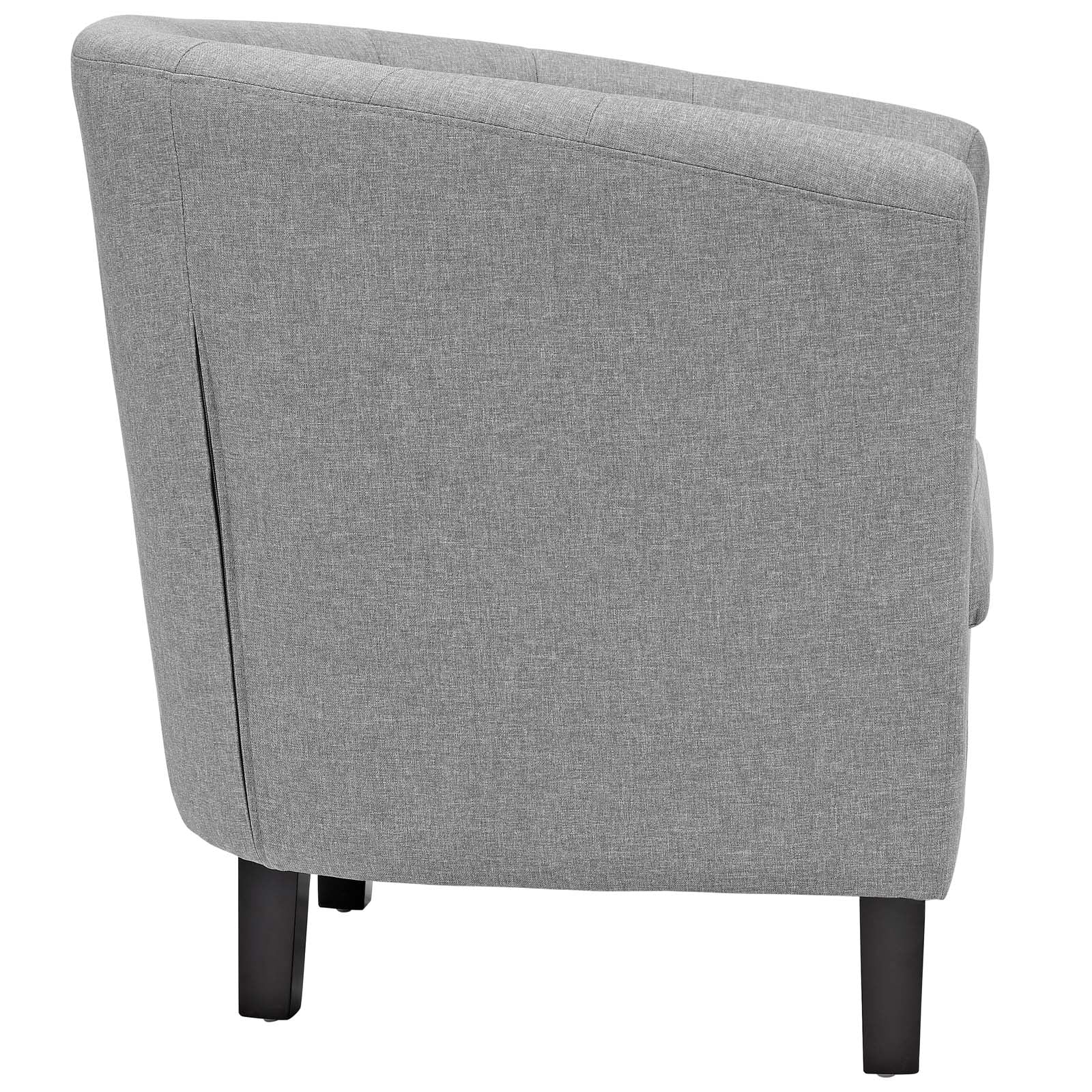 Modway Living Room Sets - Prospect 3 Piece Upholstered Fabric Loveseat and Armchair Set Light Gray