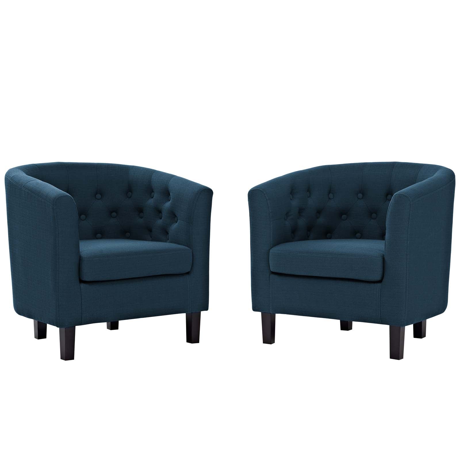 Modway Living Room Sets - Prospect 2 Piece Upholstered Fabric Armchair Set Azure