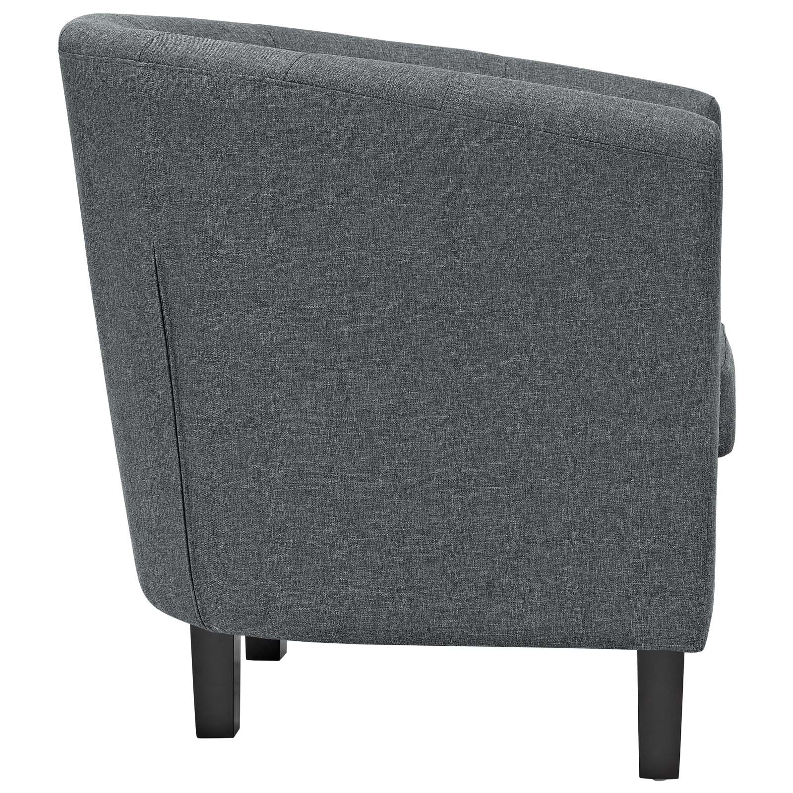 Modway Accent Chairs - Prospect 2 Piece Upholstered Fabric Armchair Set Gray