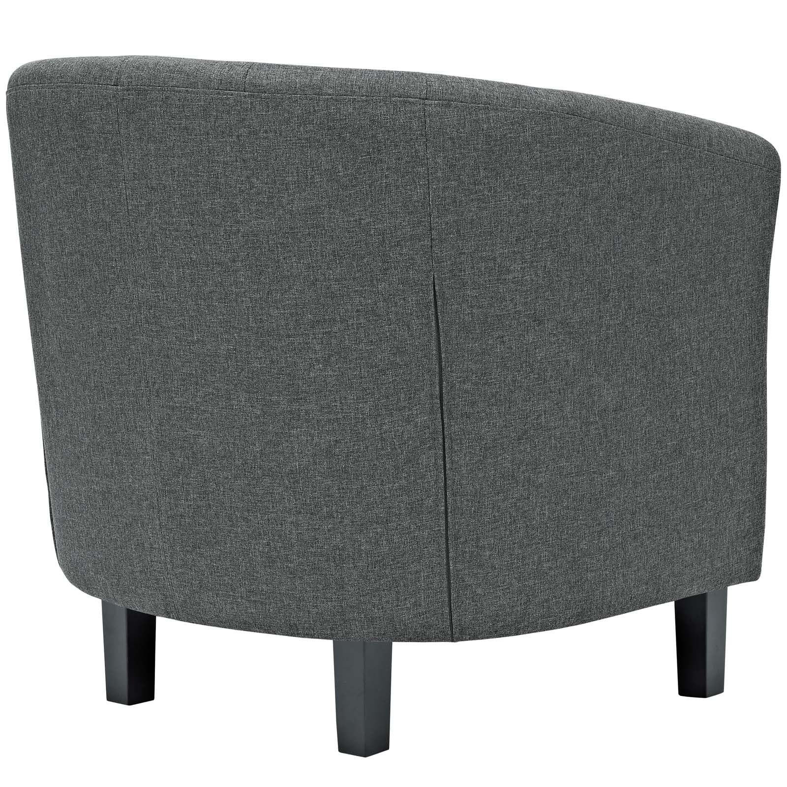 Modway Accent Chairs - Prospect 2 Piece Upholstered Fabric Armchair Set Gray