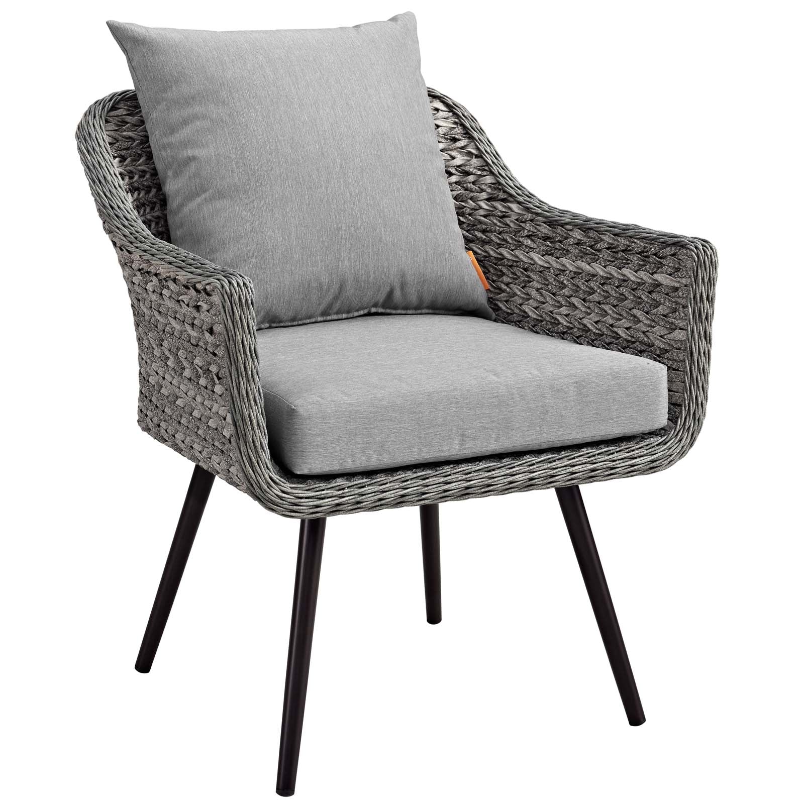 Modway Outdoor Conversation Sets - Endeavor 4 Piece Outdoor Set Gray