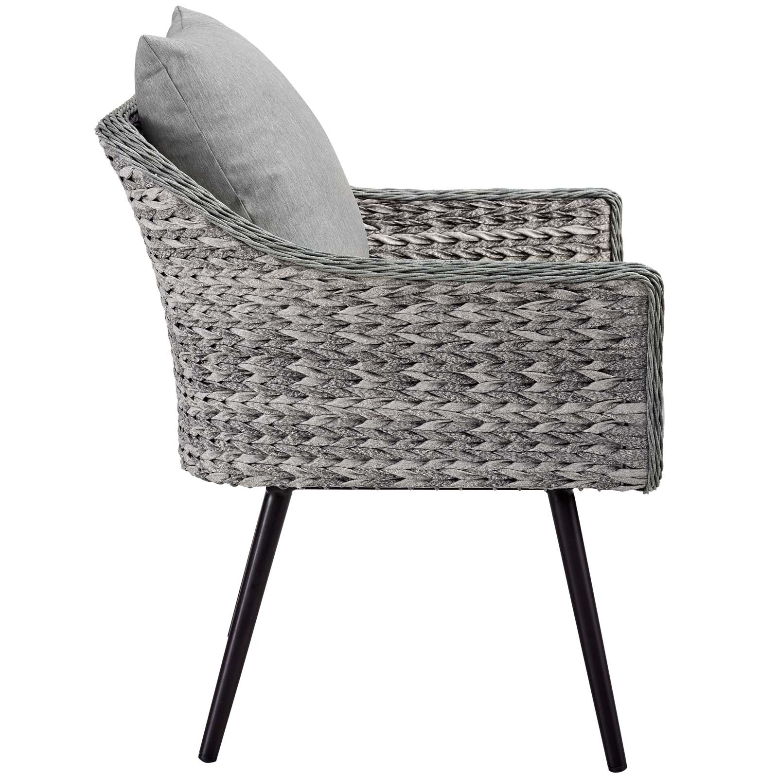 Modway Outdoor Conversation Sets - Endeavor 4 Piece Outdoor Set Gray