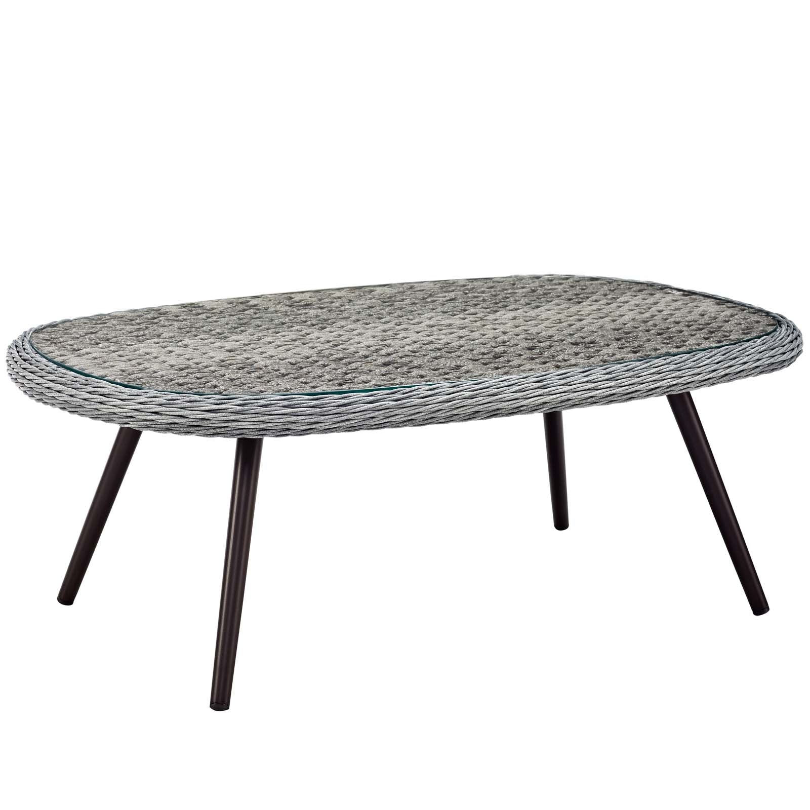 Modway Outdoor Conversation Sets - Endeavor 4 Piece Outdoor Set Gray