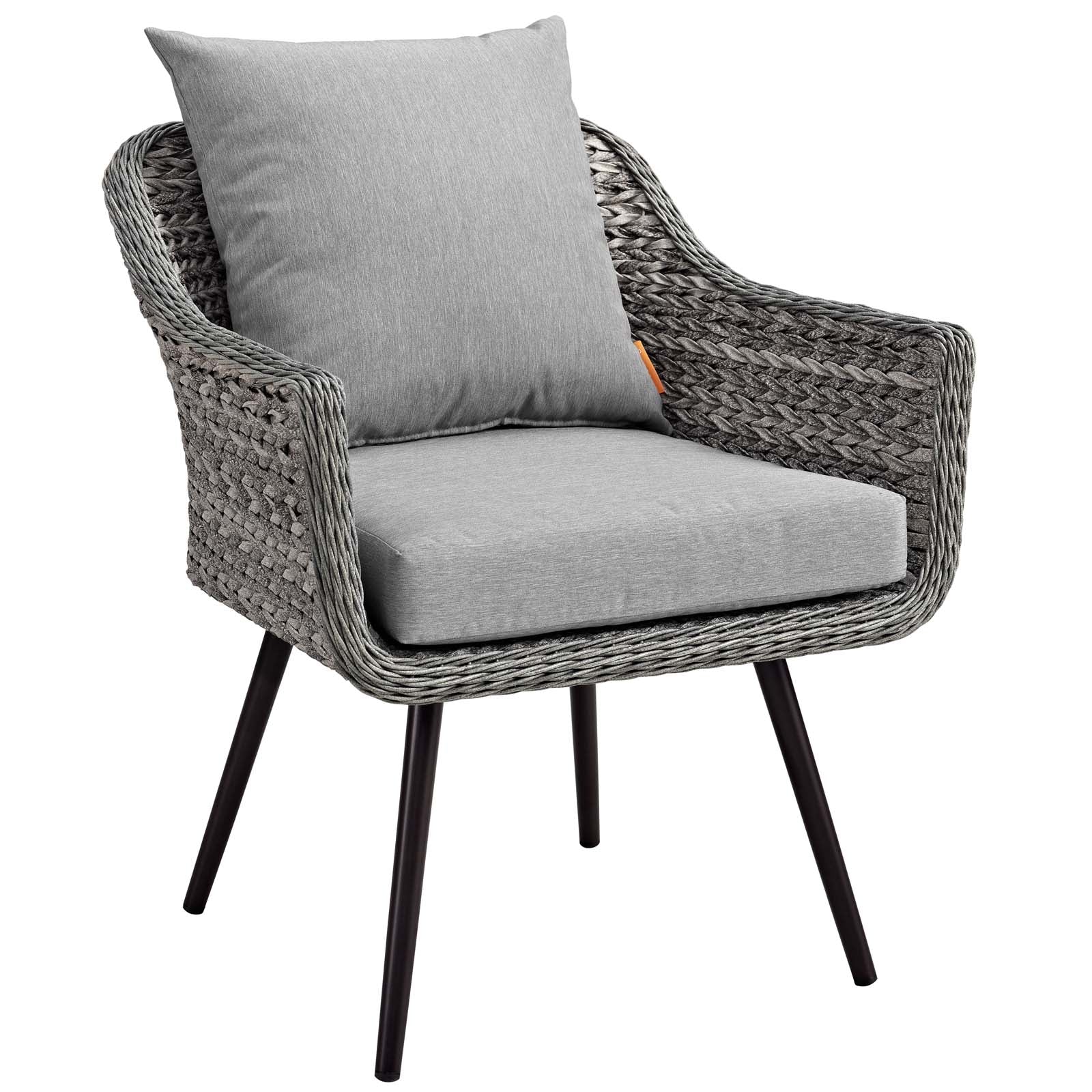 Modway Outdoor Conversation Sets - Endeavor 3 Piece Outdoor Set Gray