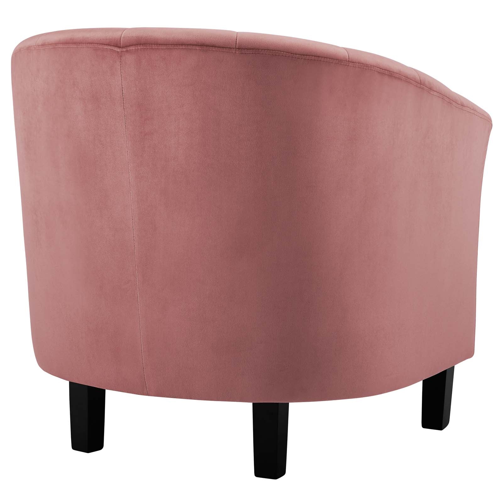 Modway Chairs - Prospect Channel Tufted Performance Velvet Armchair Dusty Rose