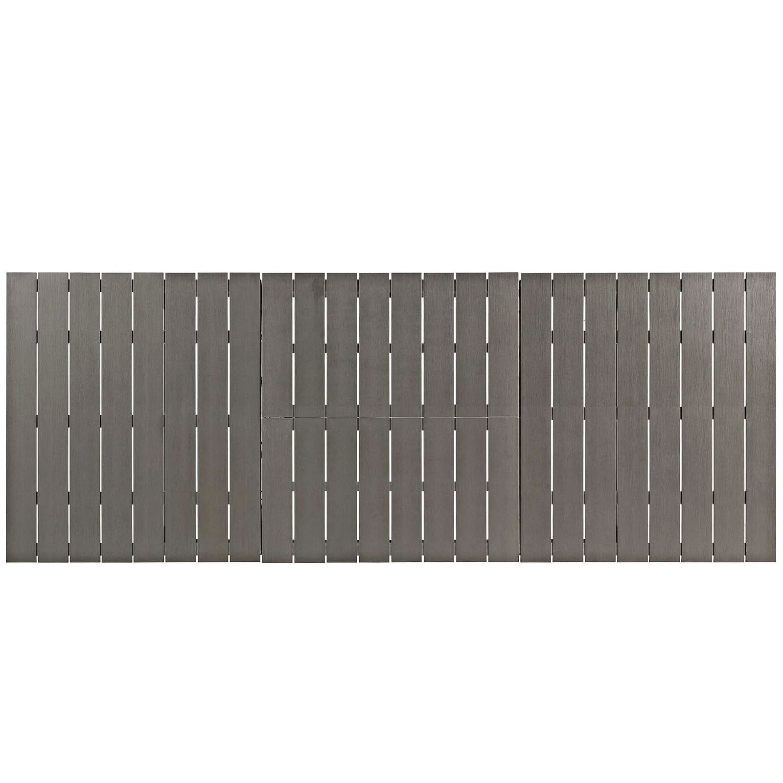 Modway Outdoor Dining Sets - Shore 5 Piece Outdoor Patio Aluminum Dining Set Silver Black