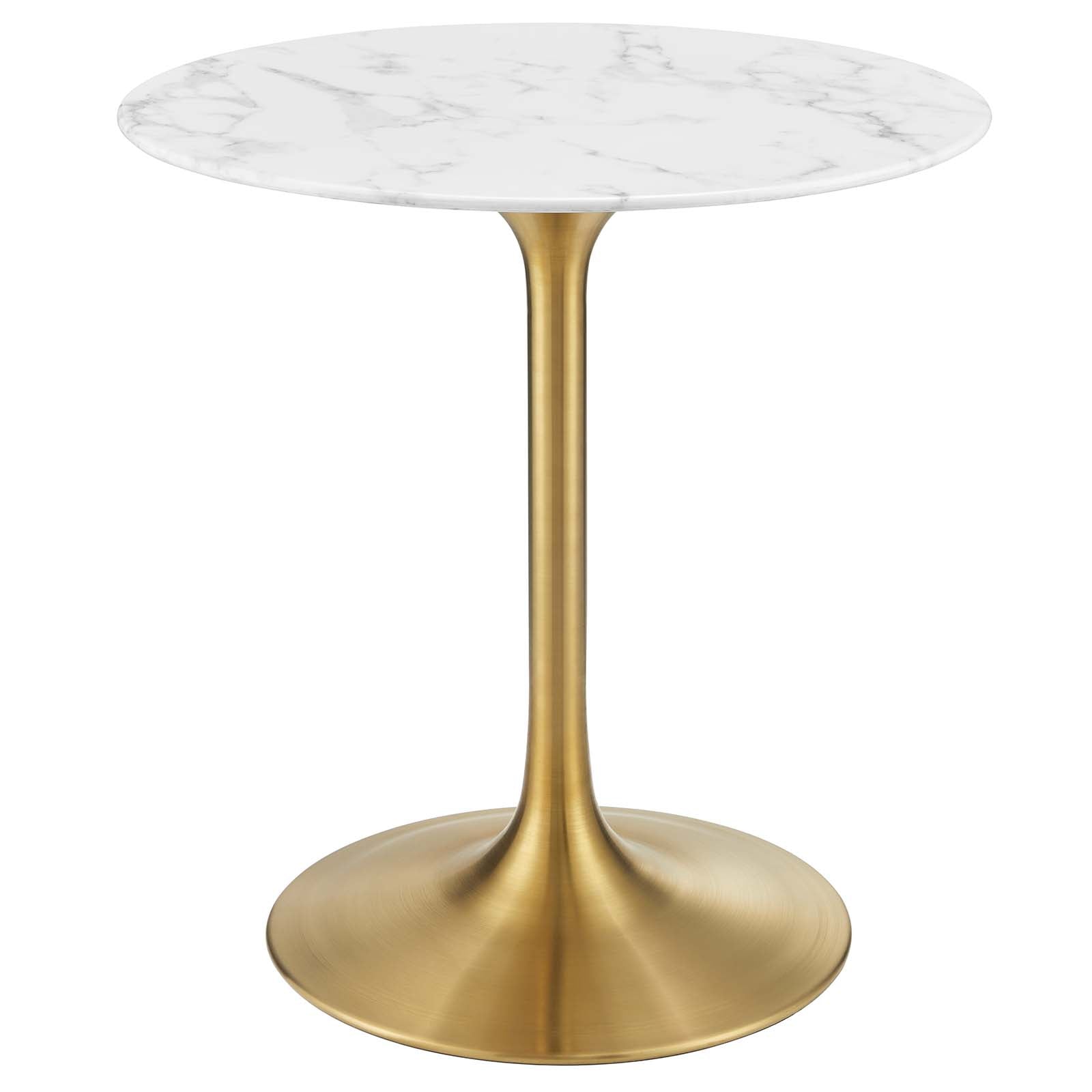 Modway Dining Tables - Lippa 28" Round Dining Table Gold & White