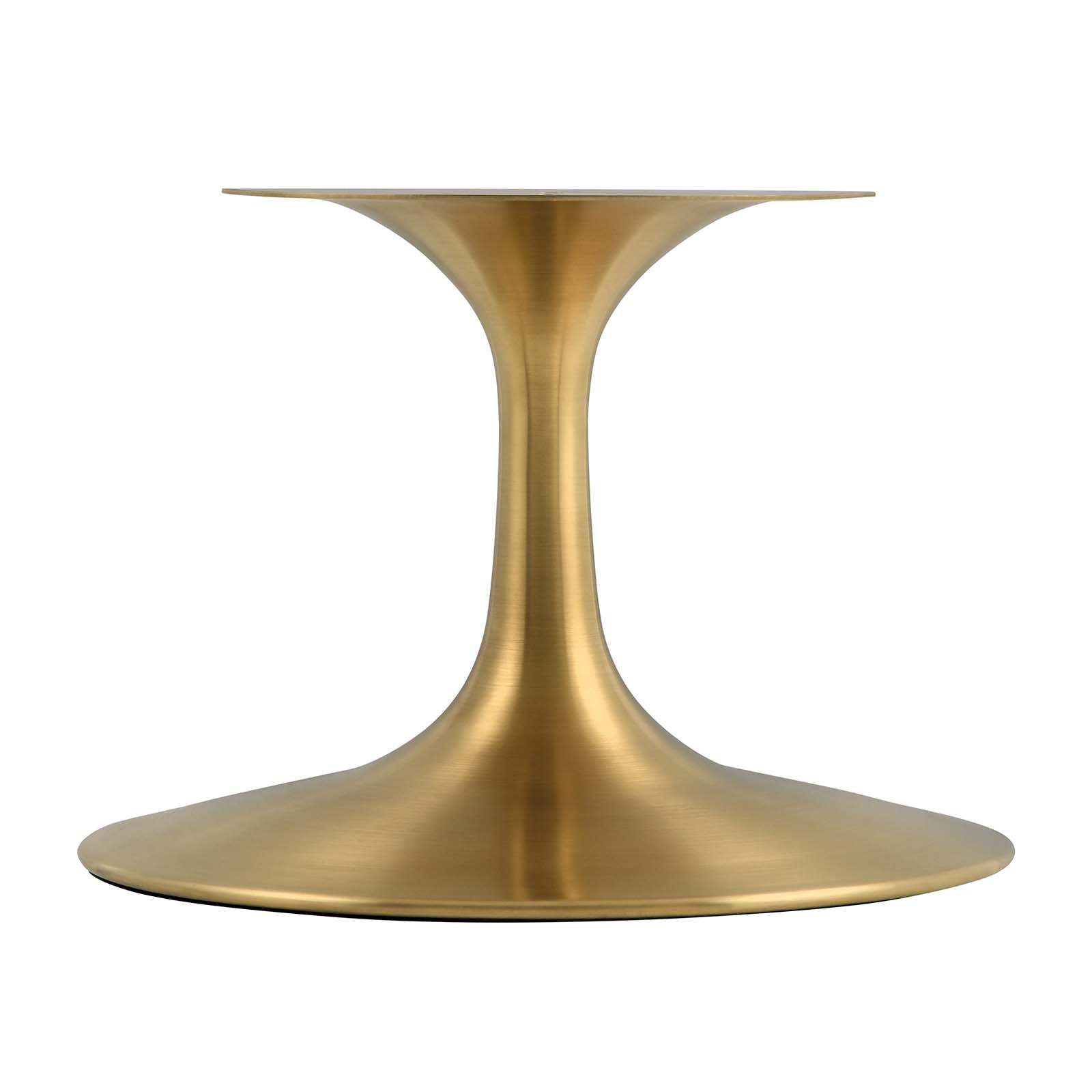 Modway Coffee Tables - Lippa 42" Oval-Shaped Artifical Artificial Marble Coffee Table Gold White