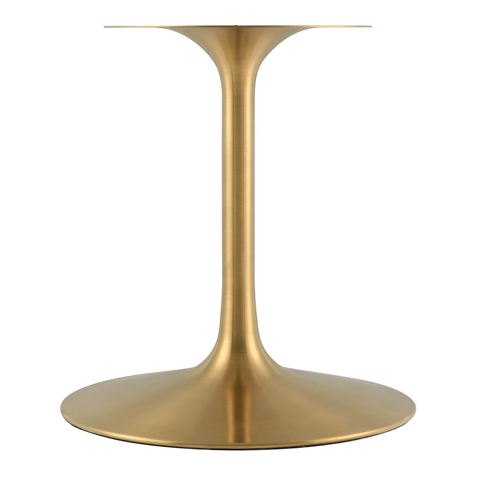 Modway Dining Tables - Lippa 60" Oval Wood Dining Table Gold & White