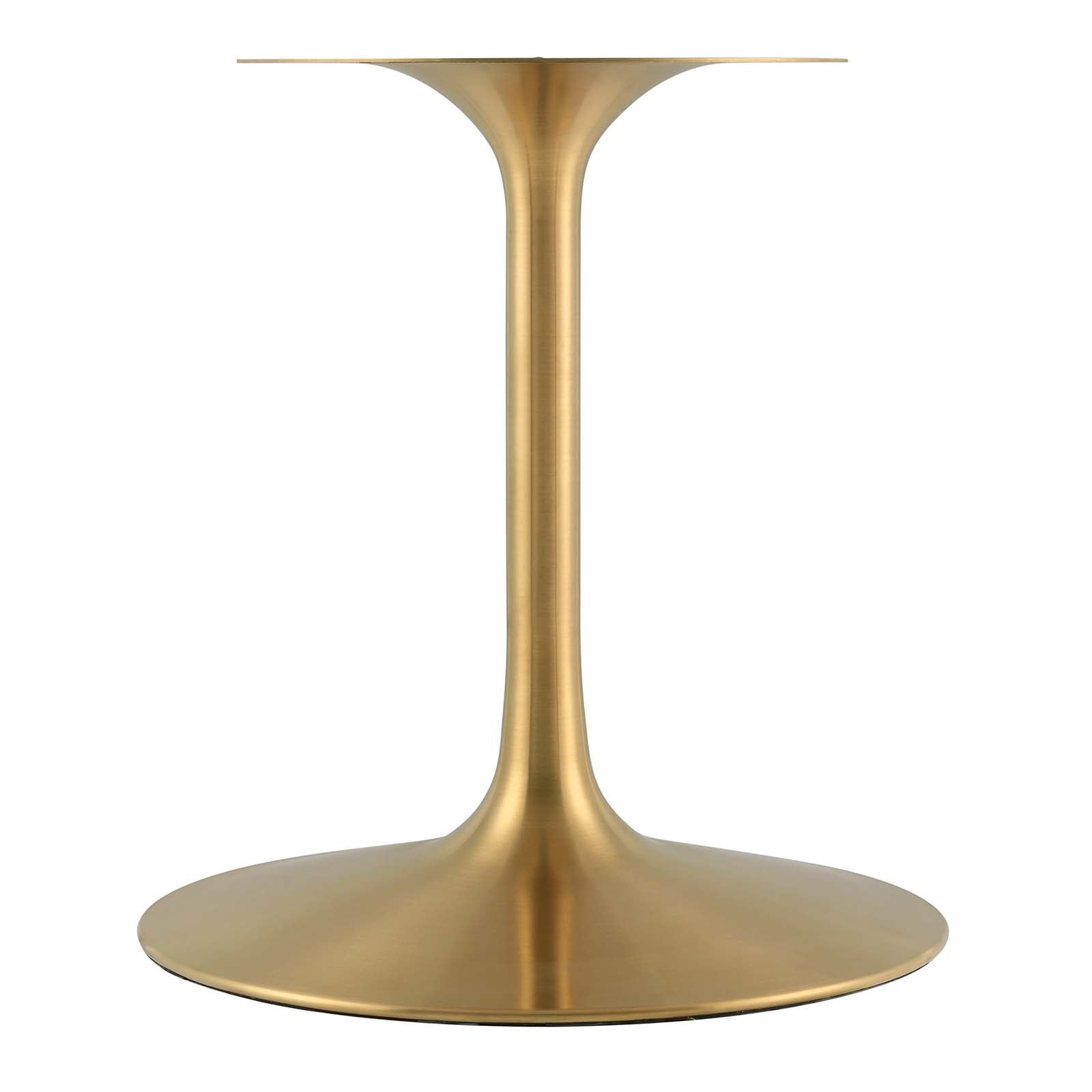 Modway Dining Tables - Lippa 78" Oval Artificial Marble Dining Table Gold White