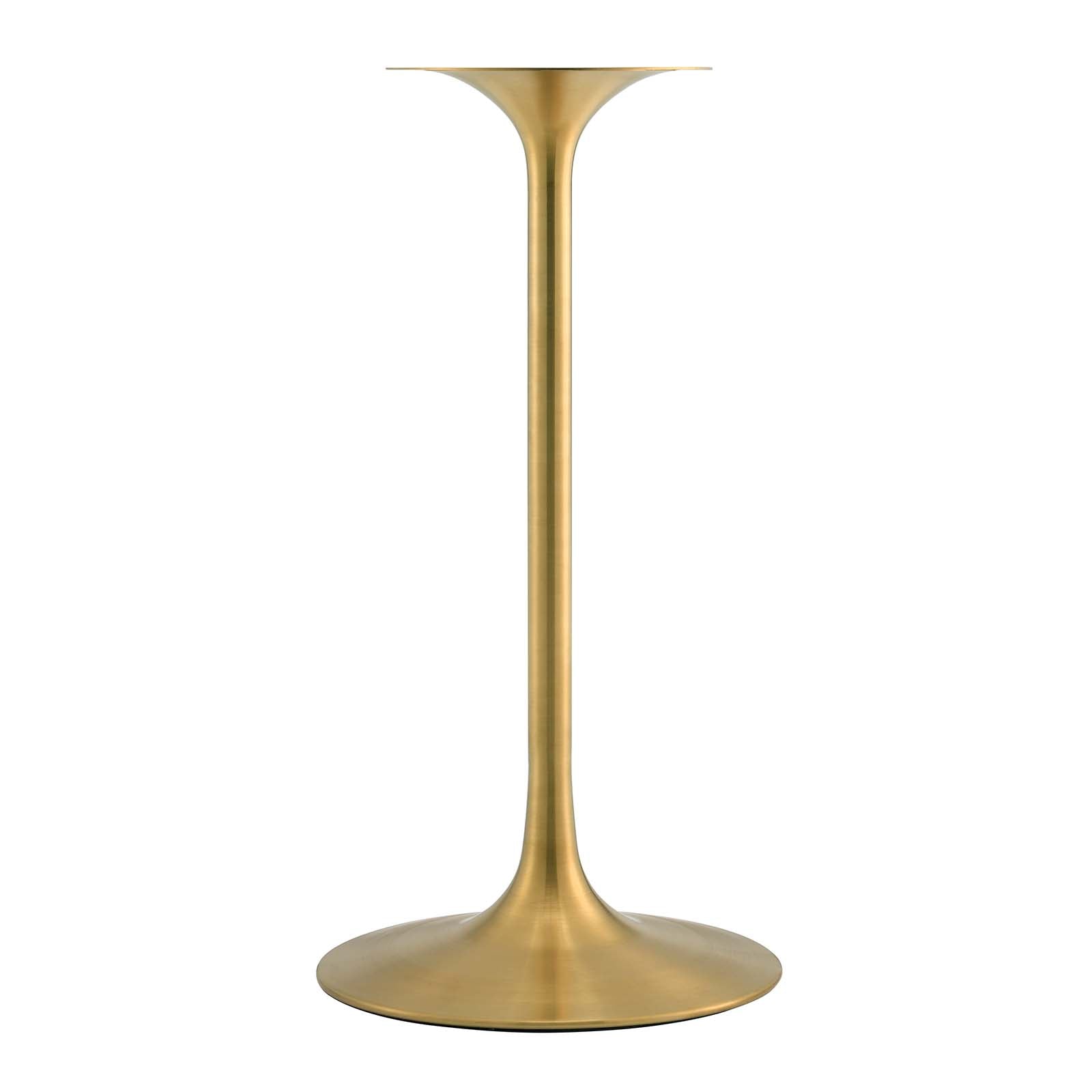 Modway Bar Tables - Lippa 28" Square Wood Top Bar Table Gold And White