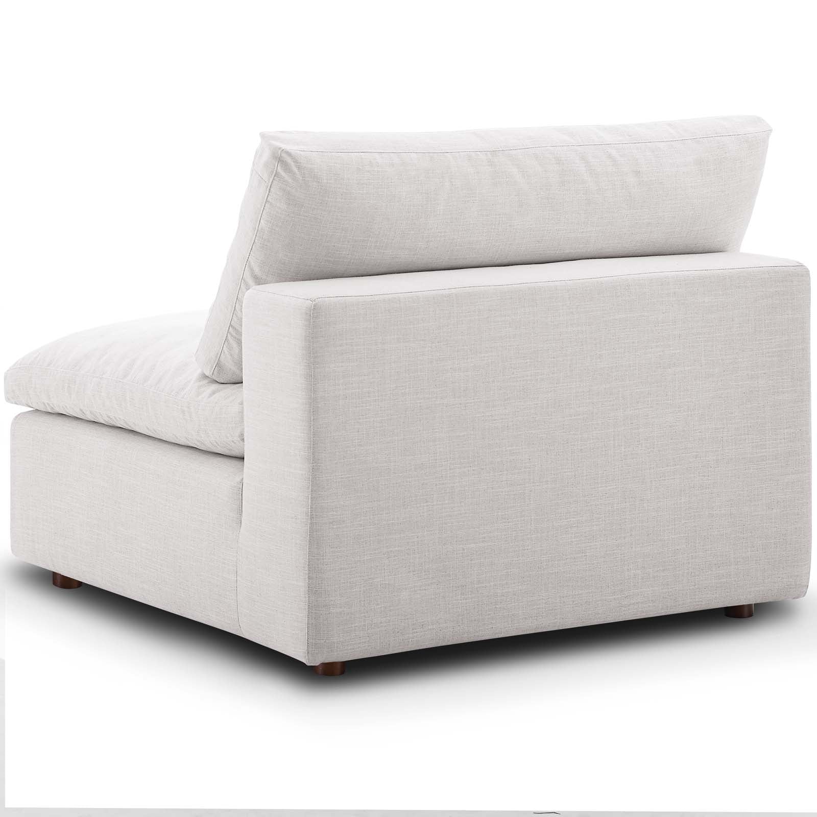 Modway Accent Chairs - Commix Down Filled Overstuffed Armless Chair Beige