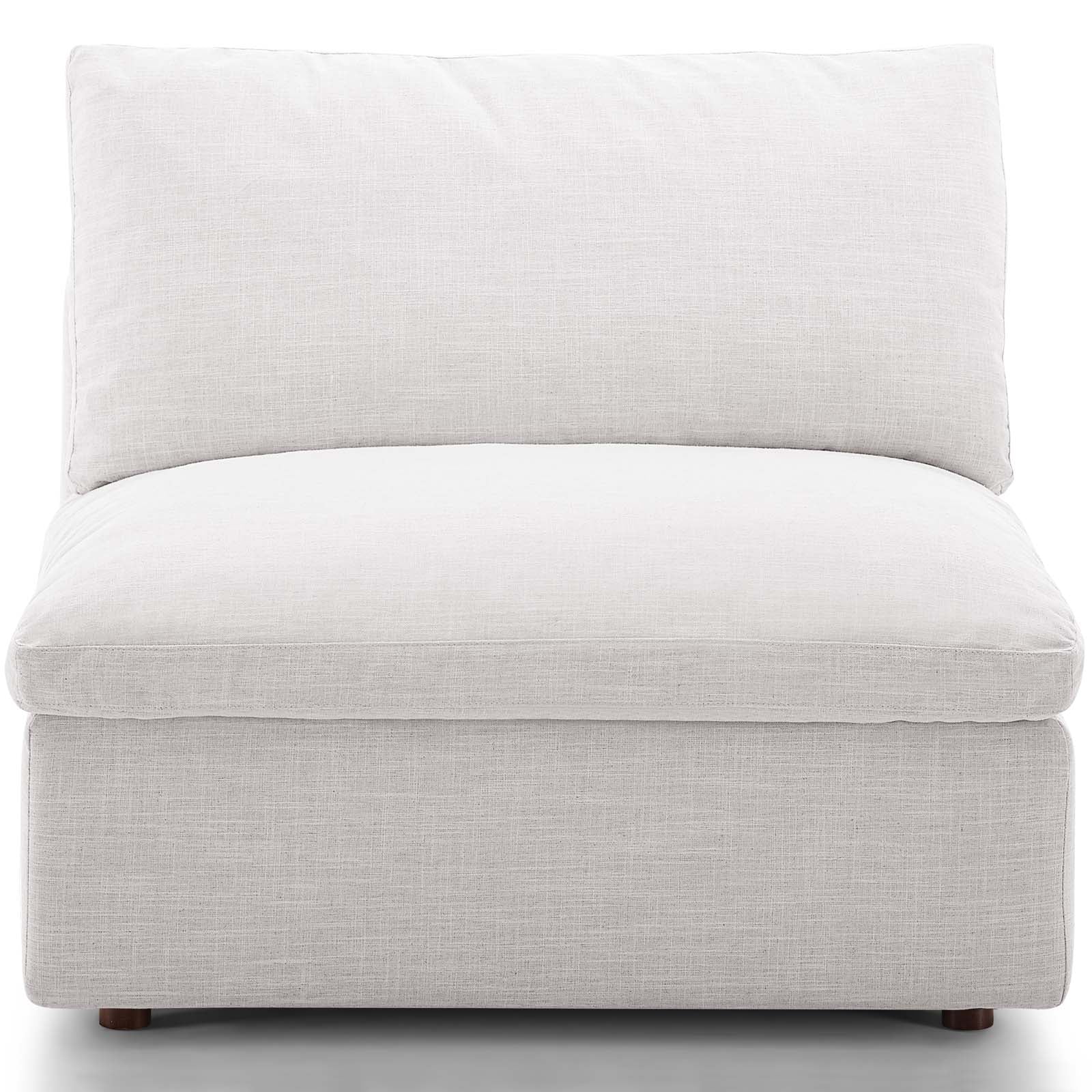 Modway Accent Chairs - Commix Down Filled Overstuffed Armless Chair Beige