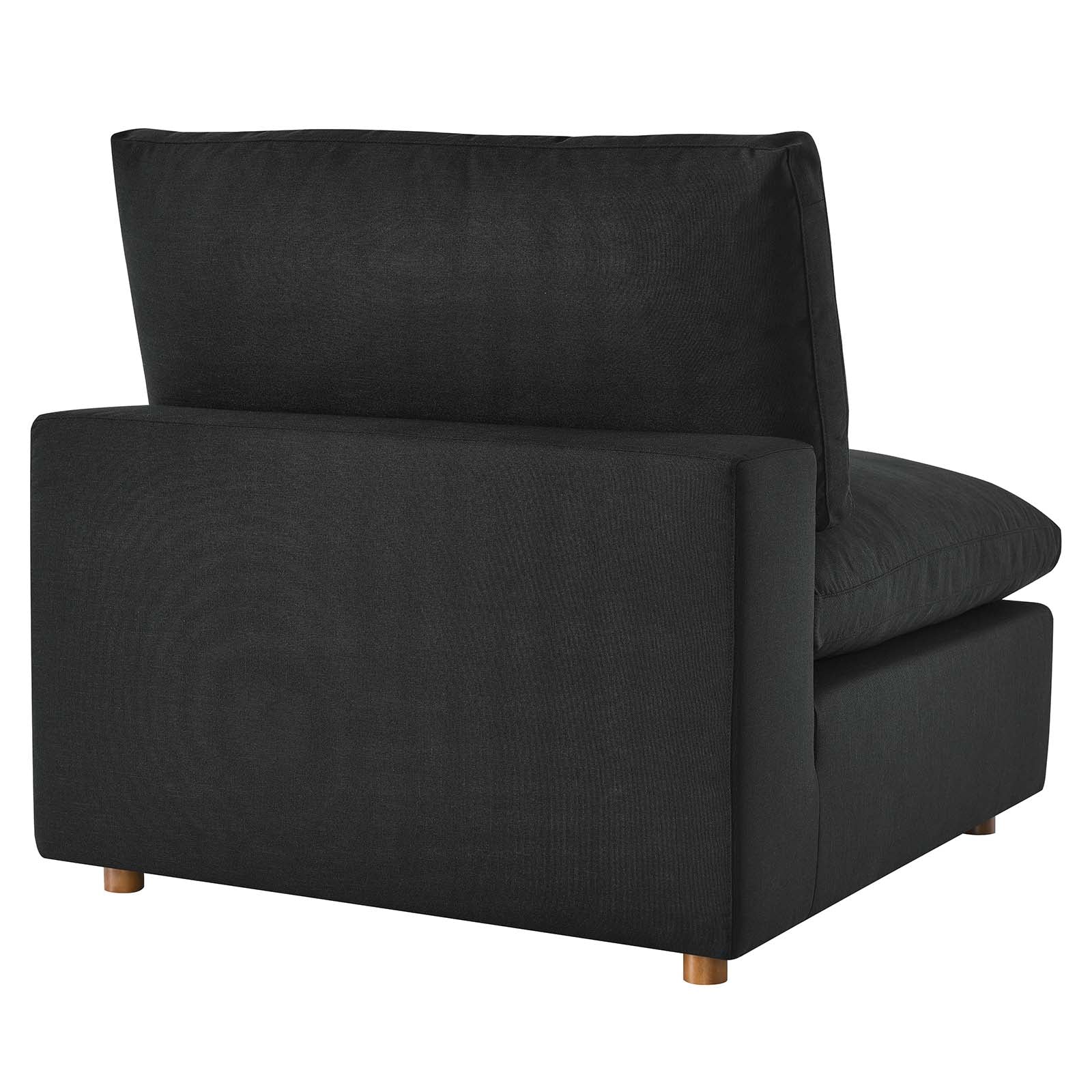 Modway Accent Chairs - Commix Down Filled Overstuffed Armless Chair Black
