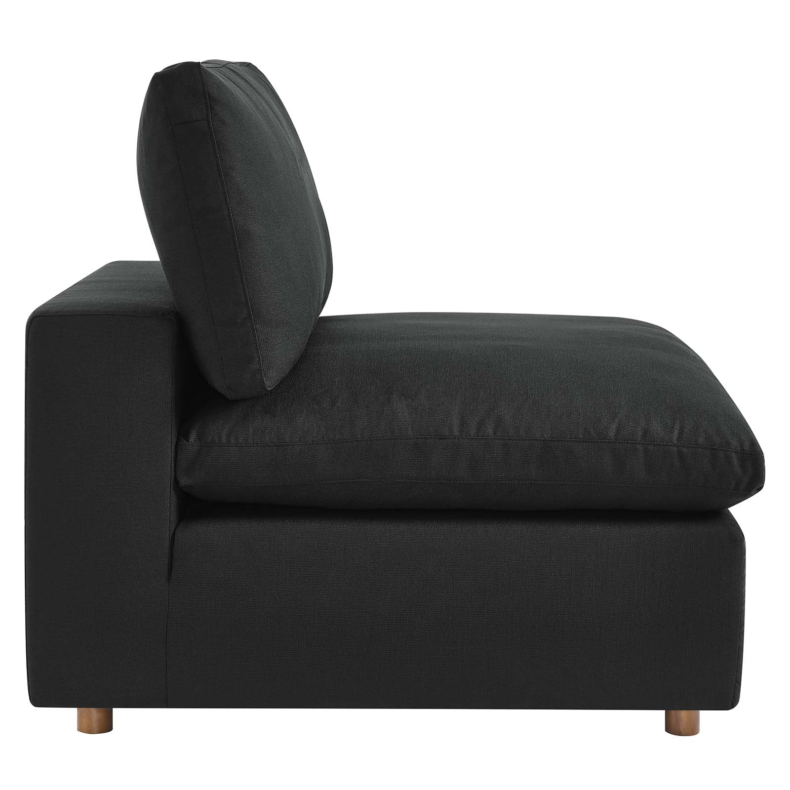 Modway Accent Chairs - Commix Down Filled Overstuffed Armless Chair Black