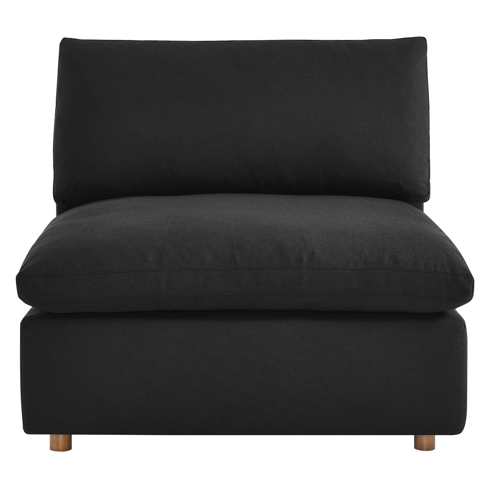 Modway Accent Chairs - Commix Down Filled Overstuffed Armless Chair Black