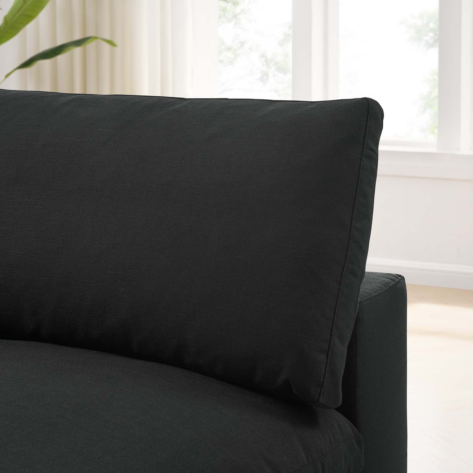 Modway Accent Chairs - Commix Down Filled Overstuffed Armless Chair Black