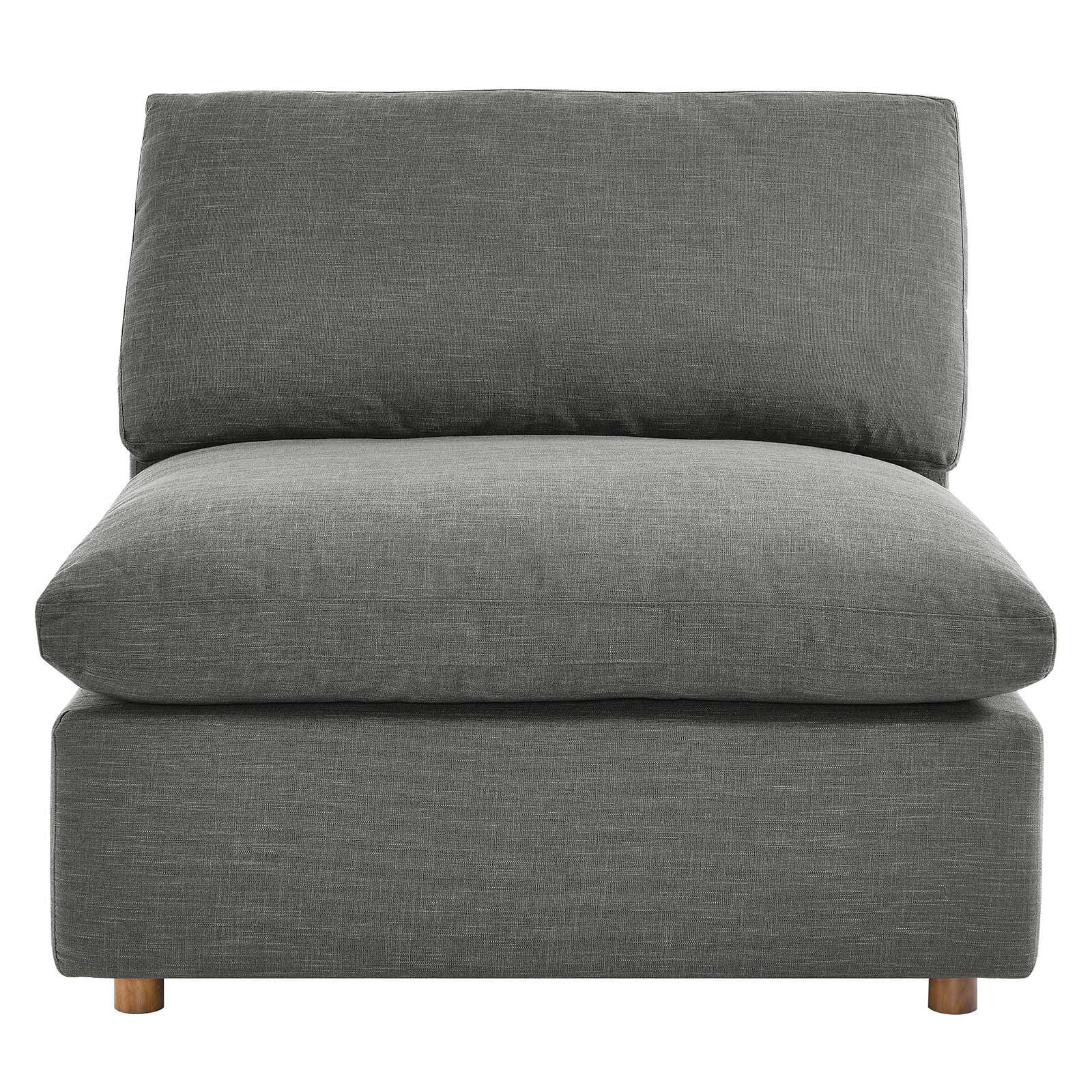 Modway Accent Chairs - Commix Down Filled Overstuffed Armless Chair Gray