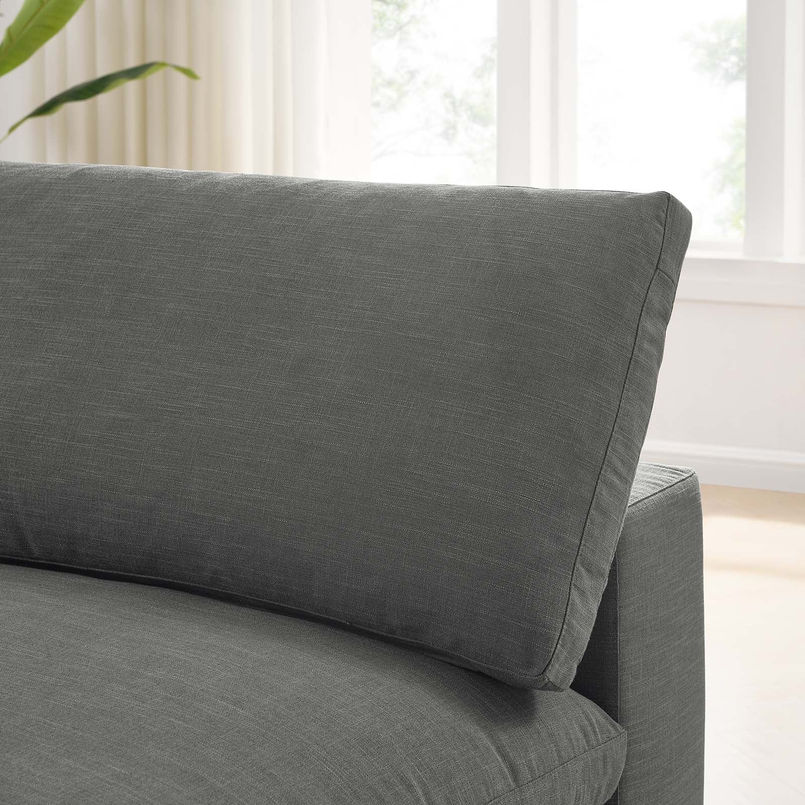 Modway Accent Chairs - Commix Down Filled Overstuffed Armless Chair Gray