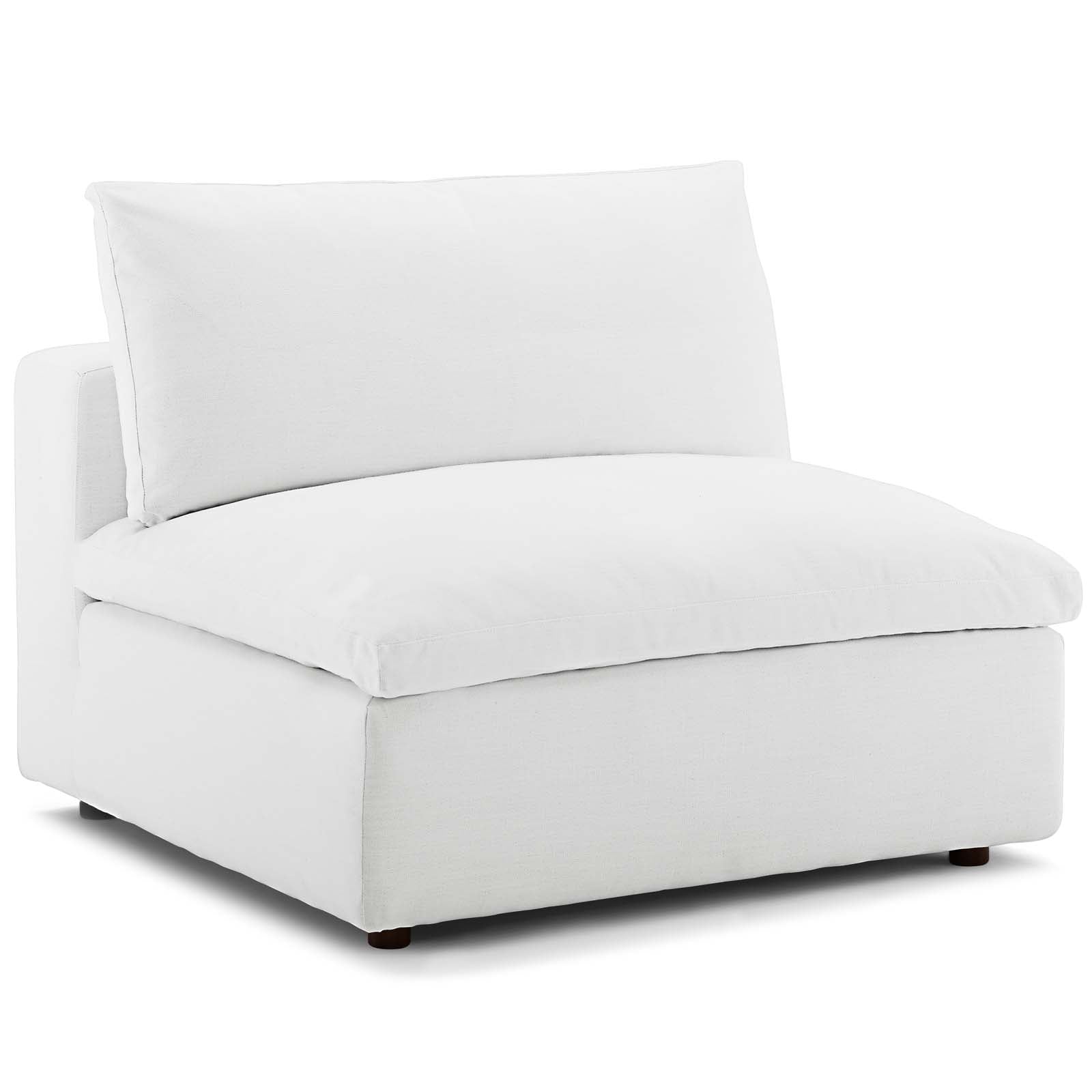 Modway Accent Chairs - Commix Down Filled Overstuffed Armless Chair White