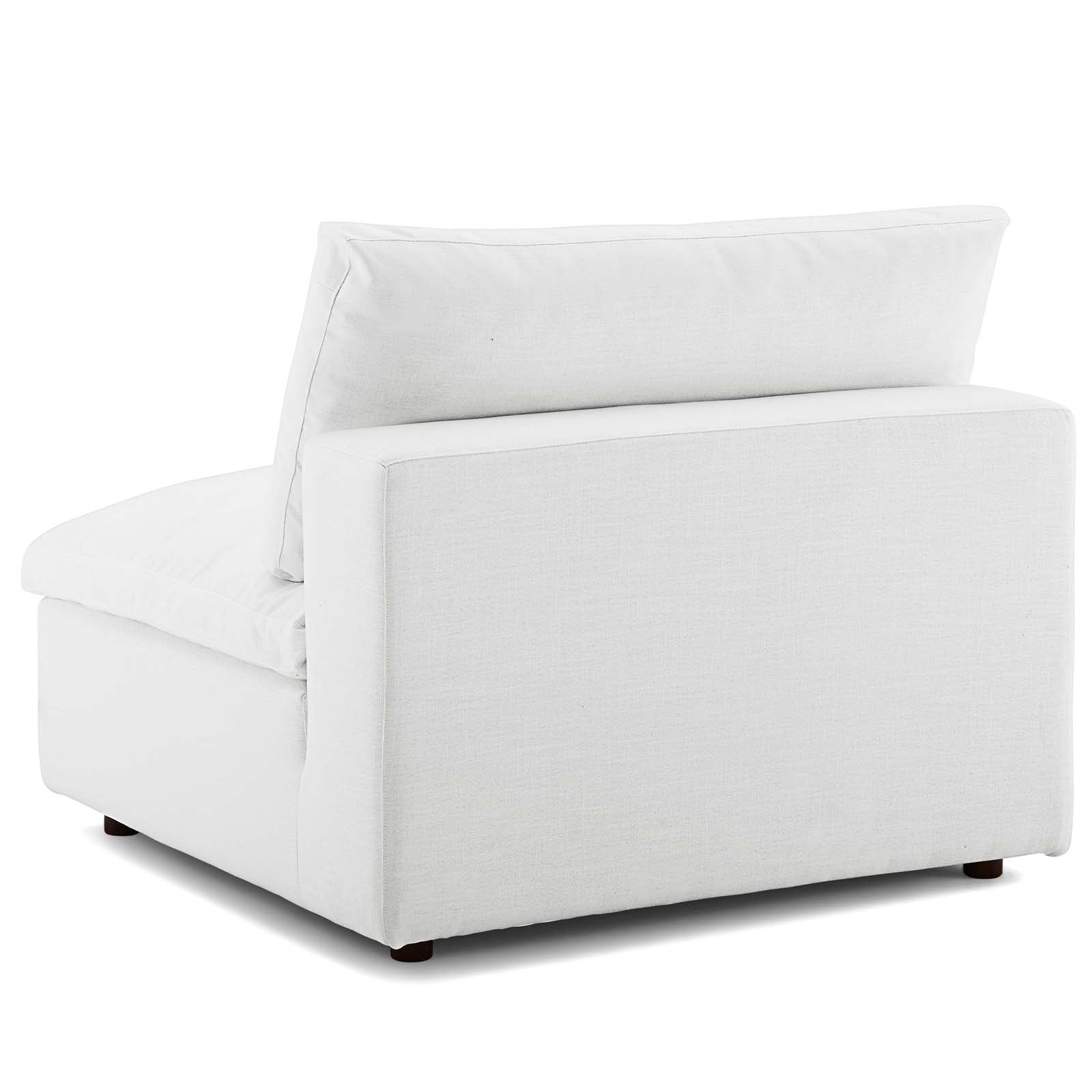 Modway Accent Chairs - Commix Down Filled Overstuffed Armless Chair White