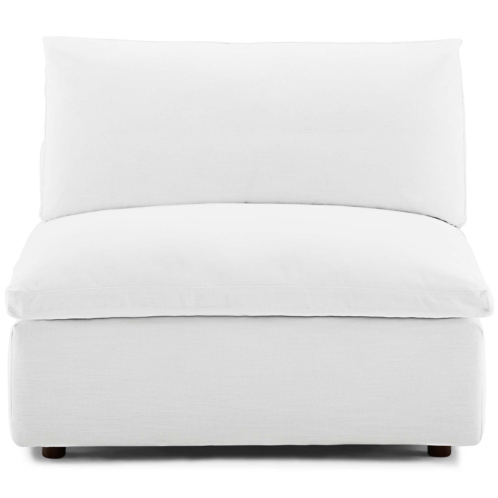 Modway Accent Chairs - Commix Down Filled Overstuffed Armless Chair White