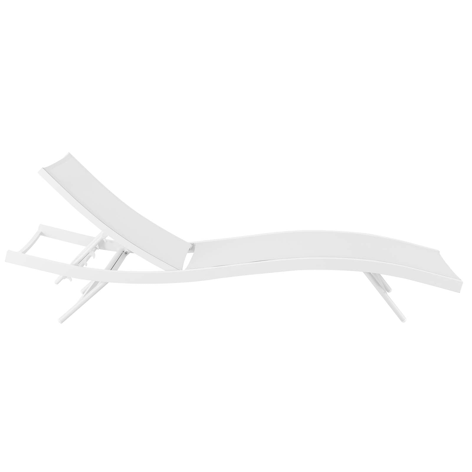 Modway Outdoor Loungers - Glimpse Outdoor Patio Mesh Chaise Lounge Chair White White
