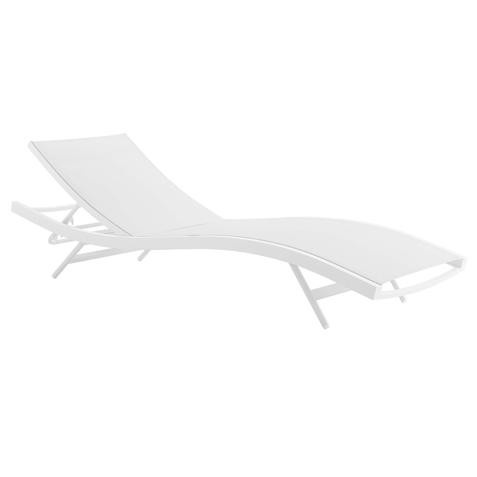 Modway Outdoor Loungers - Glimpse Outdoor Patio Mesh Chaise Lounge Chair White White