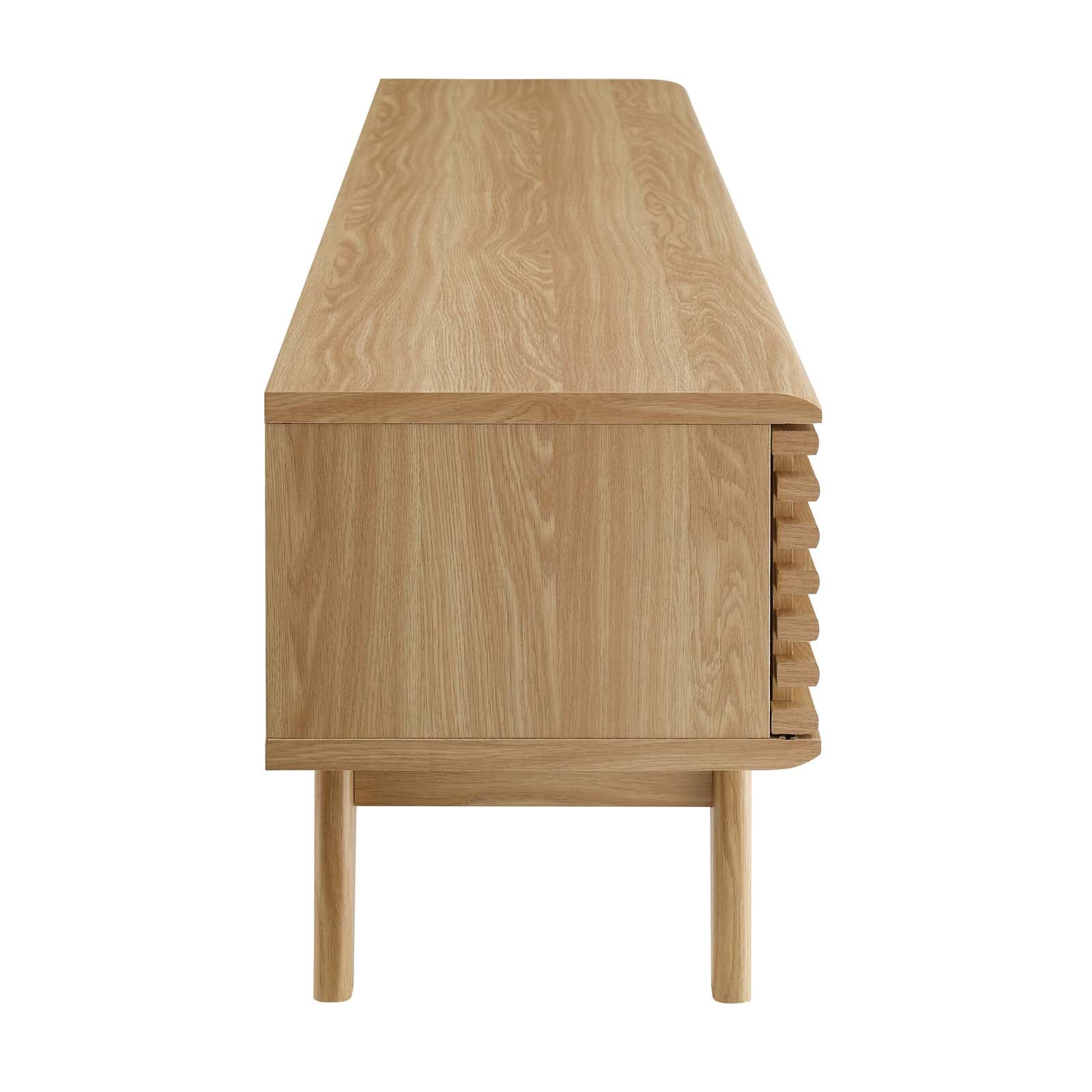 Modway TV & Media Units - Render 70" Entertainment Center TV Stand Oak